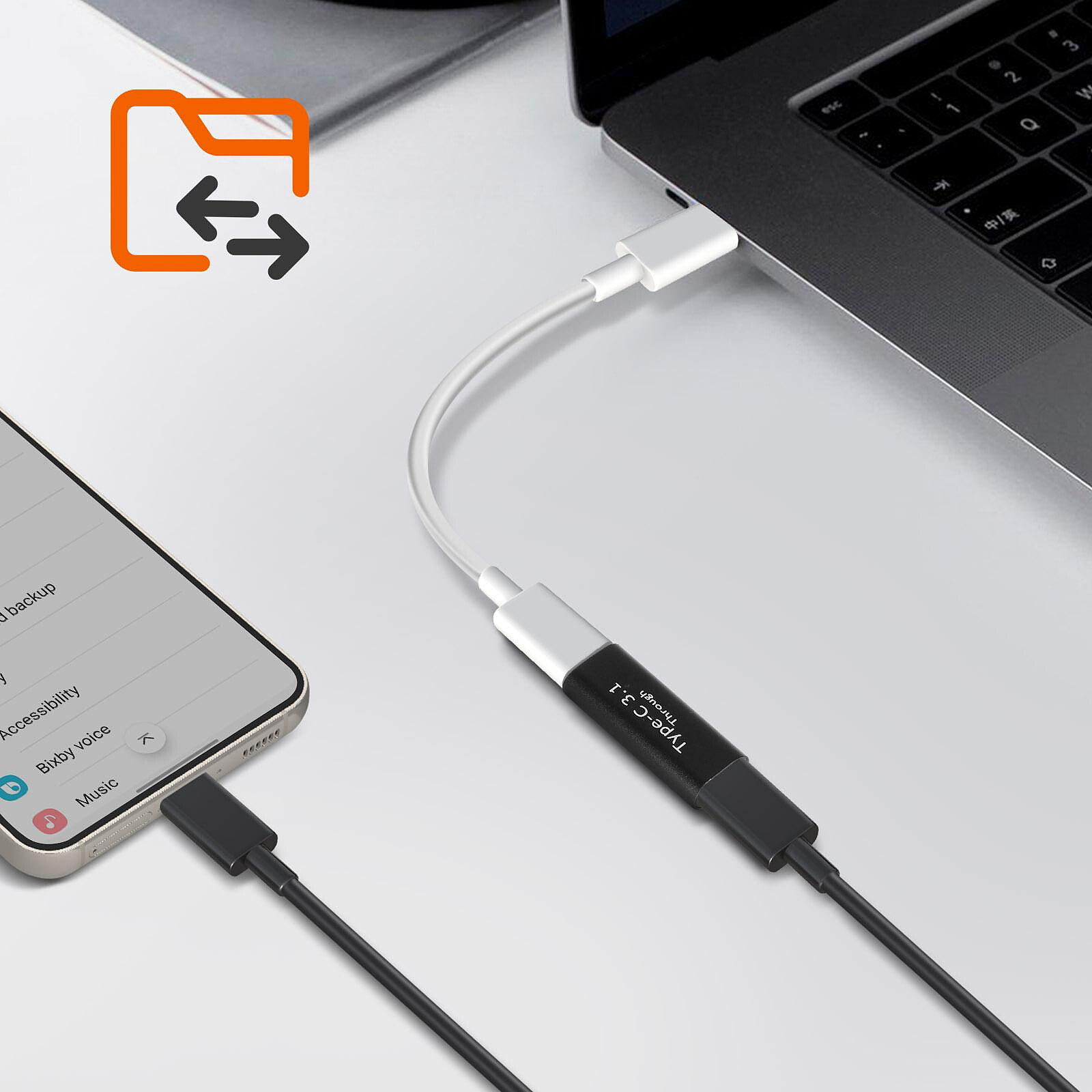 Avizar Câble USB-C Charge et Synchronisation Design Stylé 1m