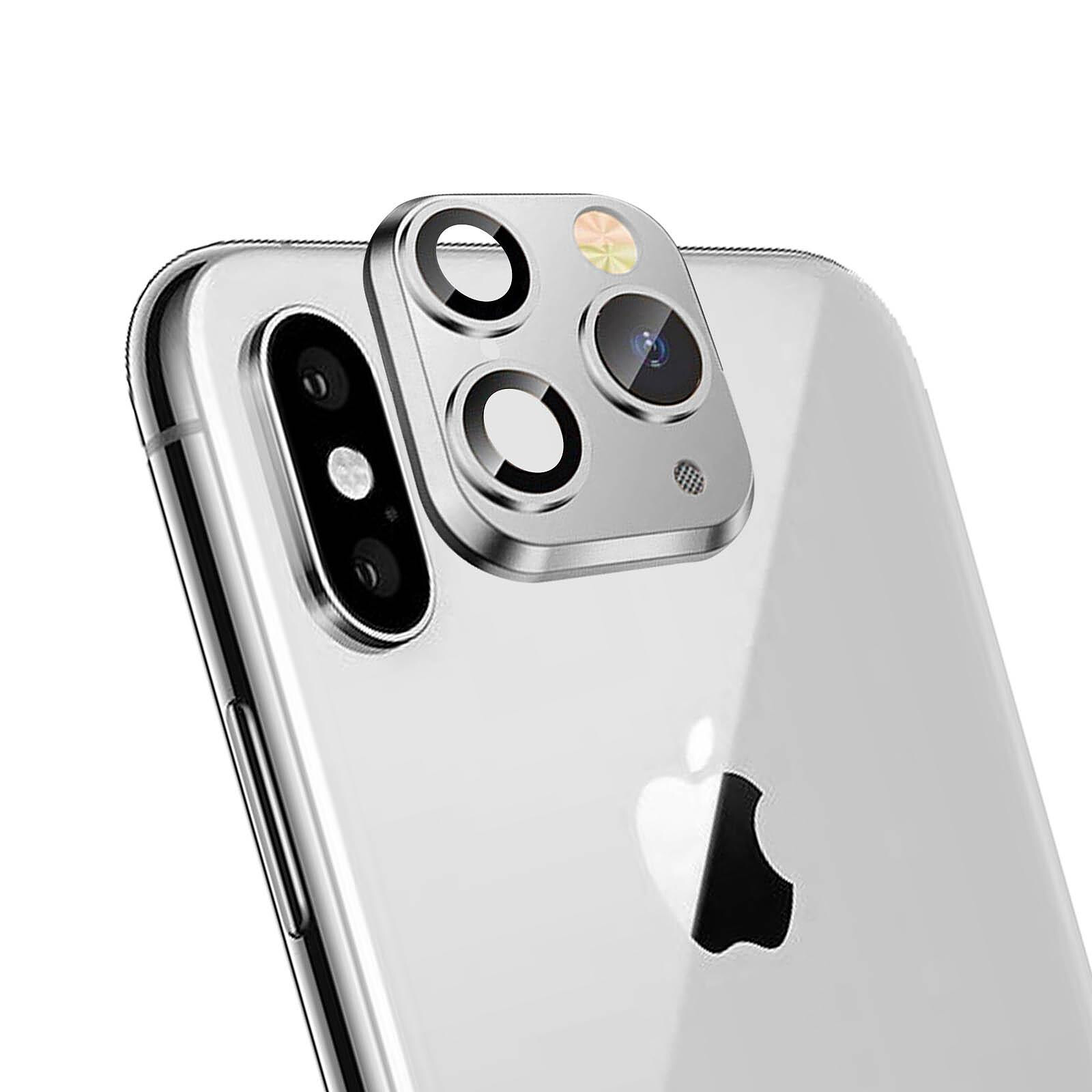 Avizar Faux Appareil Photo pour iPhone 11 Pro Autocollant Protège Caméra en  Verre Blanc