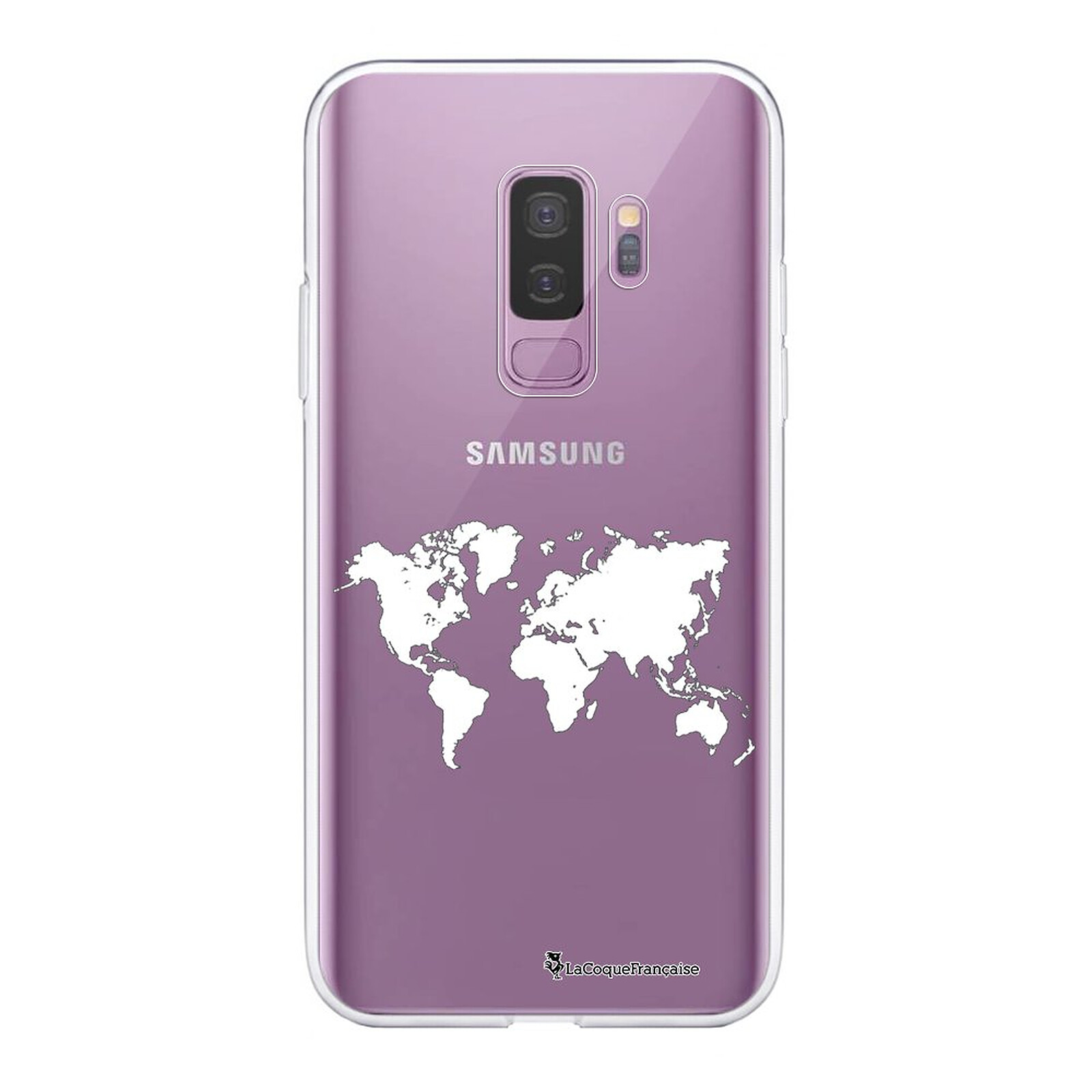 كحلي لون LA COQUE FRANCAISE Coque Samsung Galaxy S9 Plus silicone transparente Carte ultra resistant Protection housse