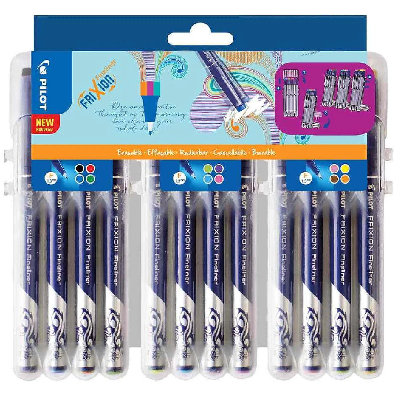 Pilot Stylo Feutre Fineliner Frixion Evolutive Set Tui Stylo Feutre Ldlc Mus Ericorde