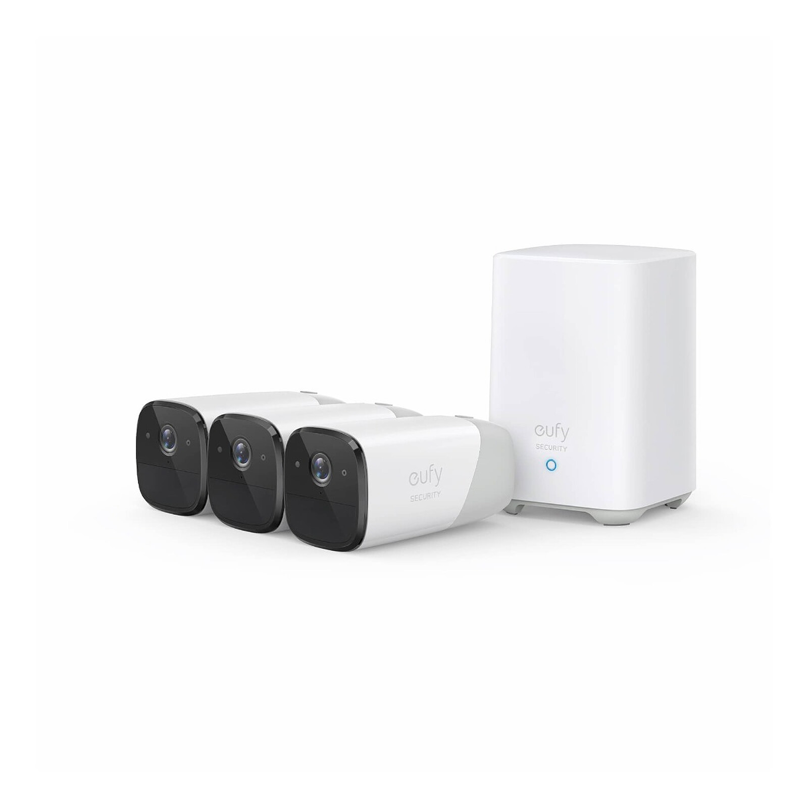 Eufy - Kit 3 caméras eufyCam 2 1080p + Home base - Caméra IP