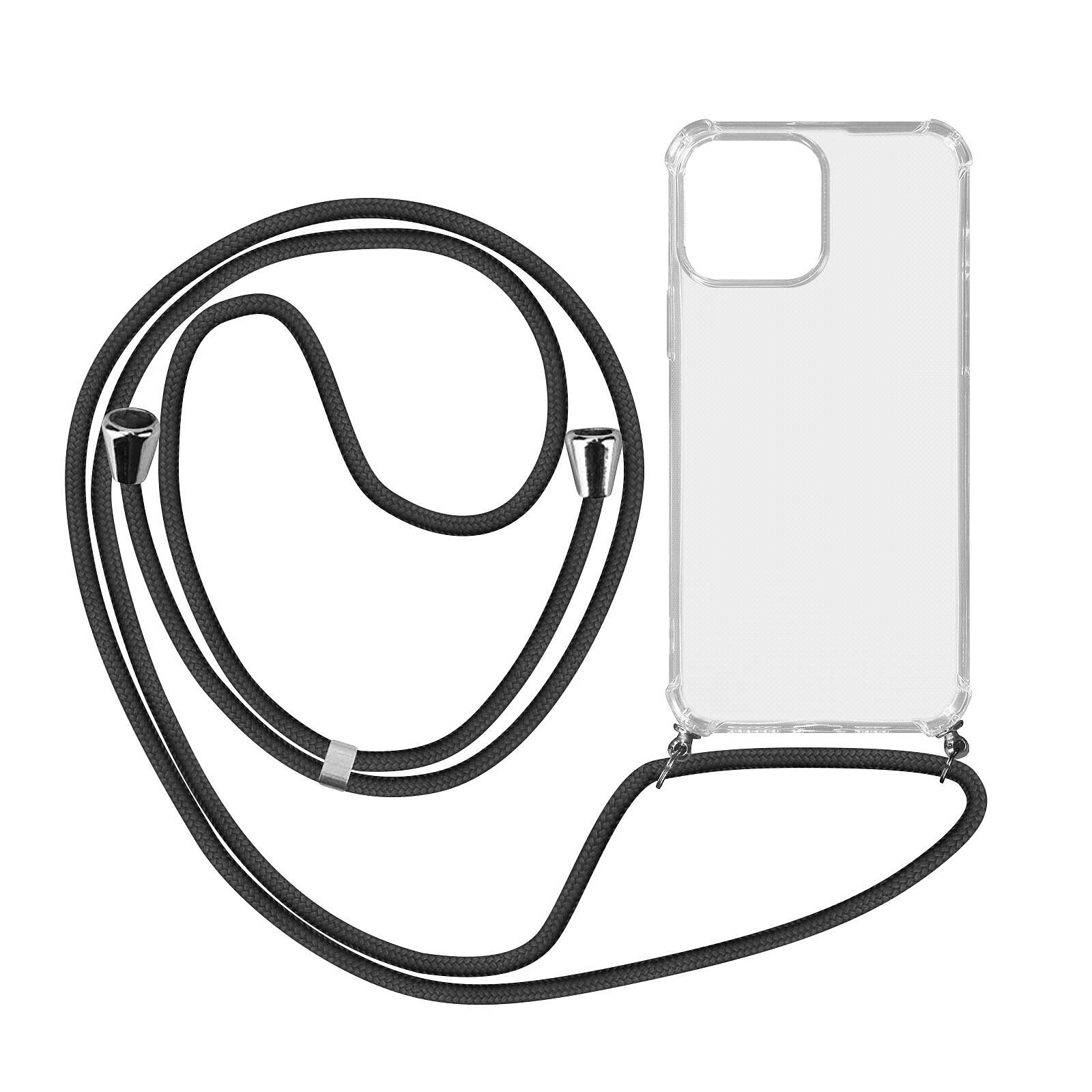 Avizar Coque Cordon Transparente Pour iPhone 13 Lanière Amovible Noir - Coque  téléphone - LDLC