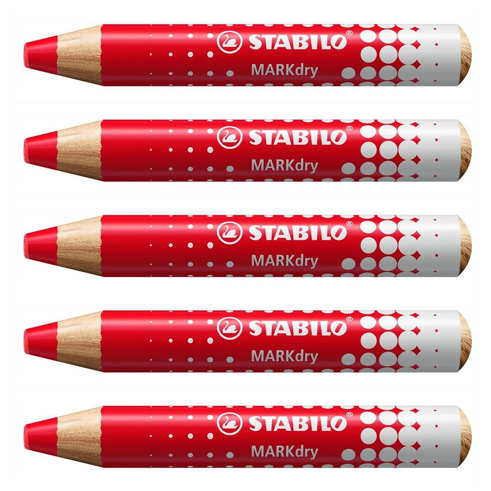 STABILO Crayon marqueur MARKdry - rouge x 5 - Marqueur - LDLC