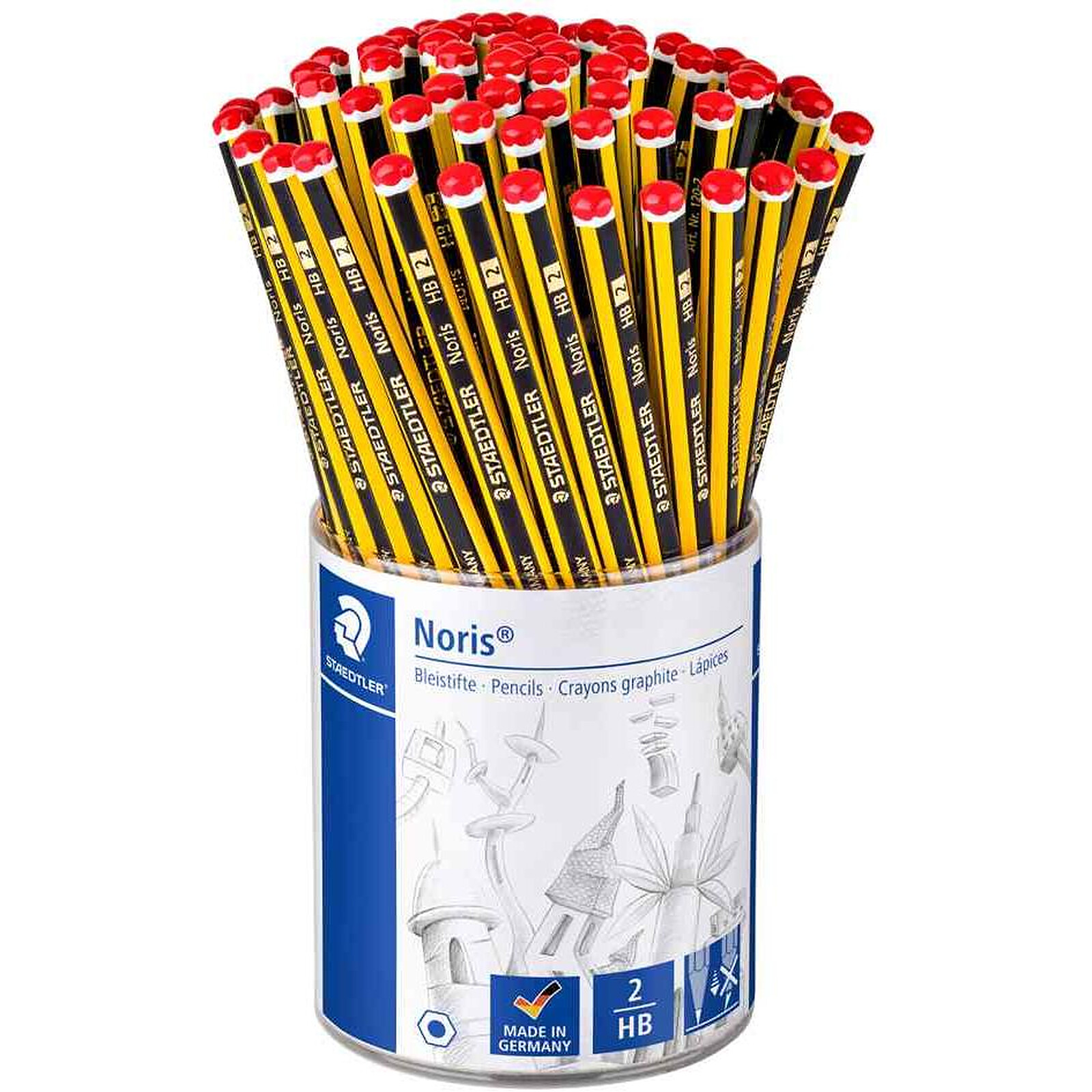 STAEDTLER Crayon de papier Noris, hexagonal, pot de 72 - Stylo & feutre -  LDLC