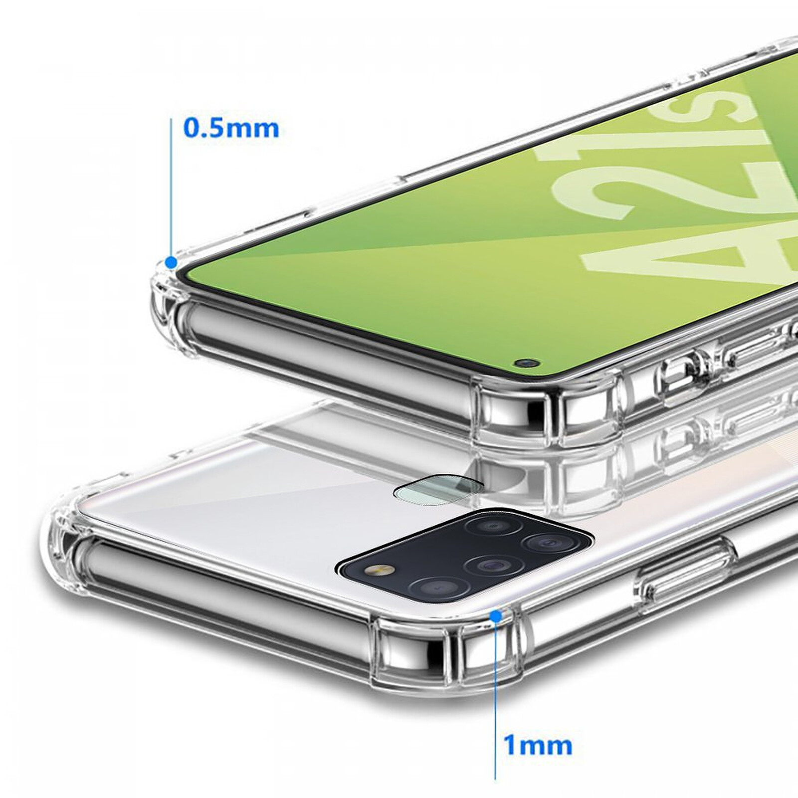 Coque Samsung Galaxy S22 Ultra 5G Antichoc Silicone Coins Renforcés + 2  Vitres en verre trempé Protection écran - Coquediscount