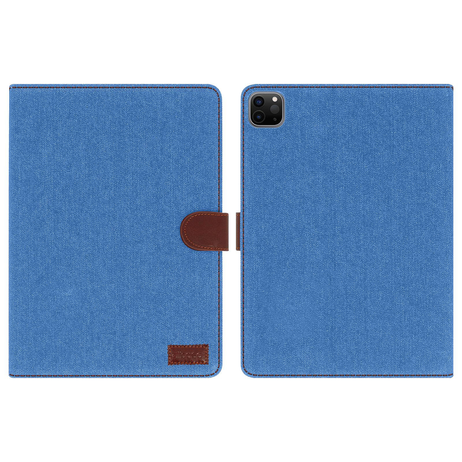 Avizar Housse pour Apple iPad Pro 11 2020 / 2018 / 2021 et iPad Air 2020  Tissu Denim Porte-cartes Support Vidéo Bleu ciel - Etui tablette - LDLC