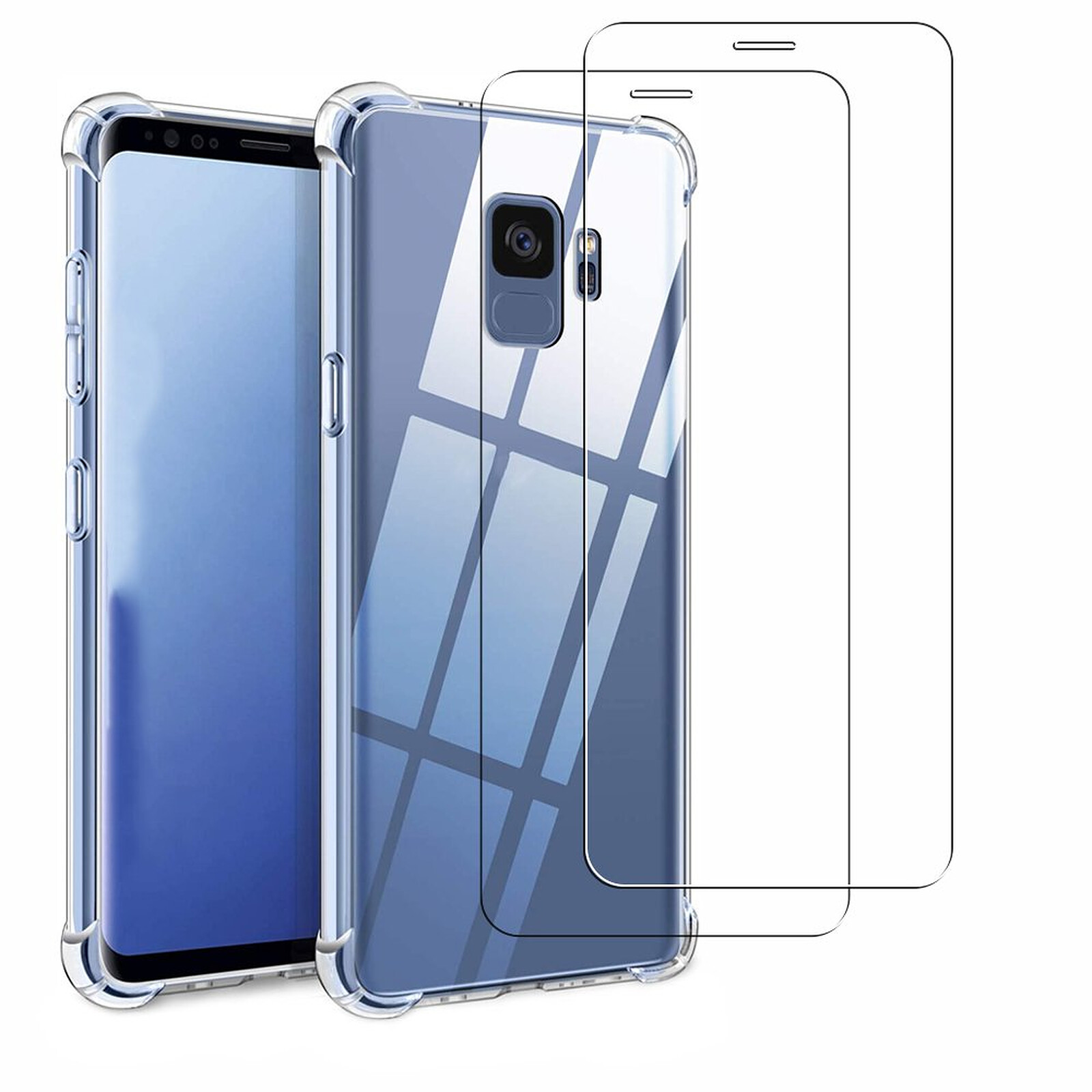 Evetane Coque Samsung Galaxy S22 Ultra 5G Antichoc Silicone Coins Renforcés  + 2 Vitres en verre trempé Protection écran - Coque téléphone - LDLC