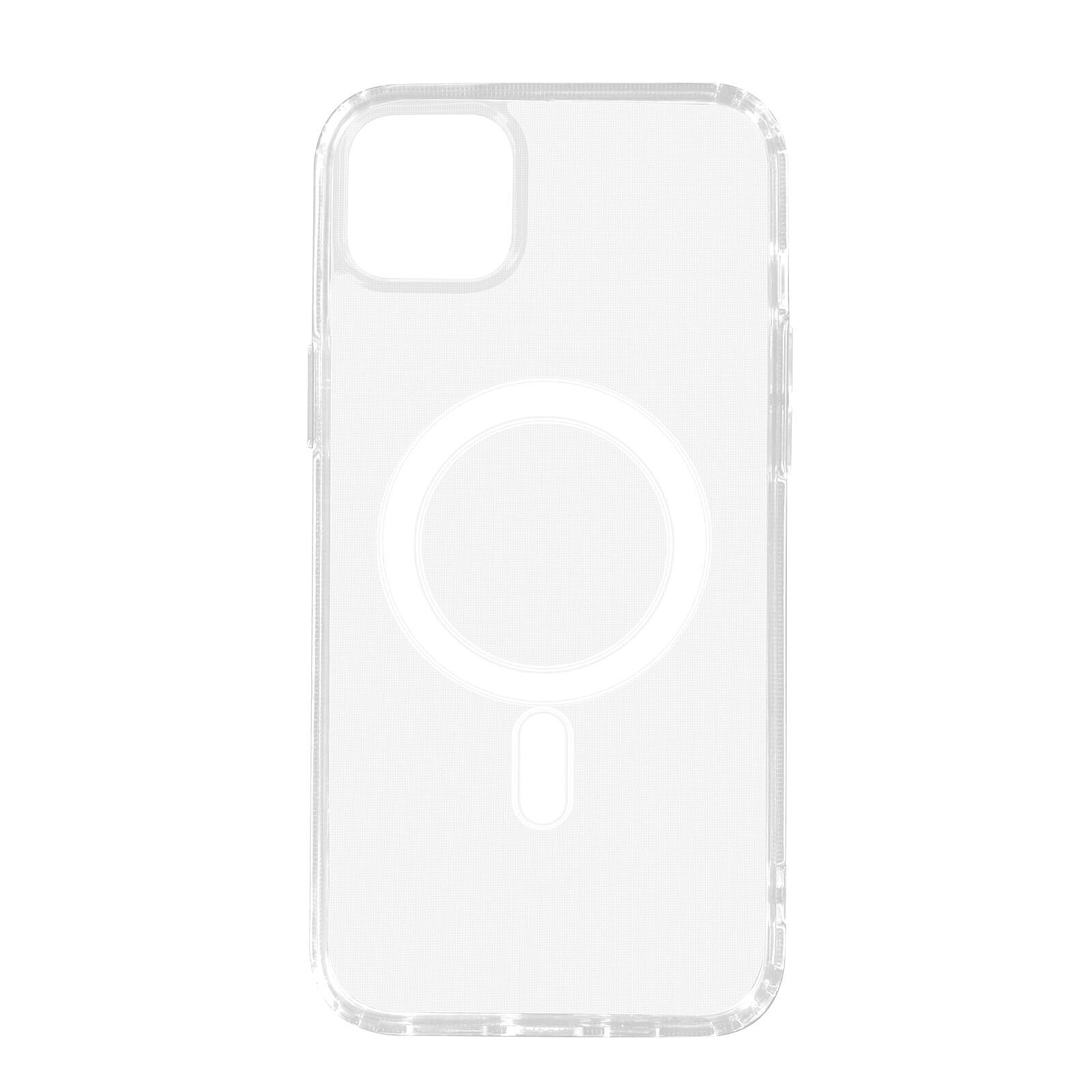 Coque pour iPhone 15 Pro avec Cercle Magnétique, Transparent