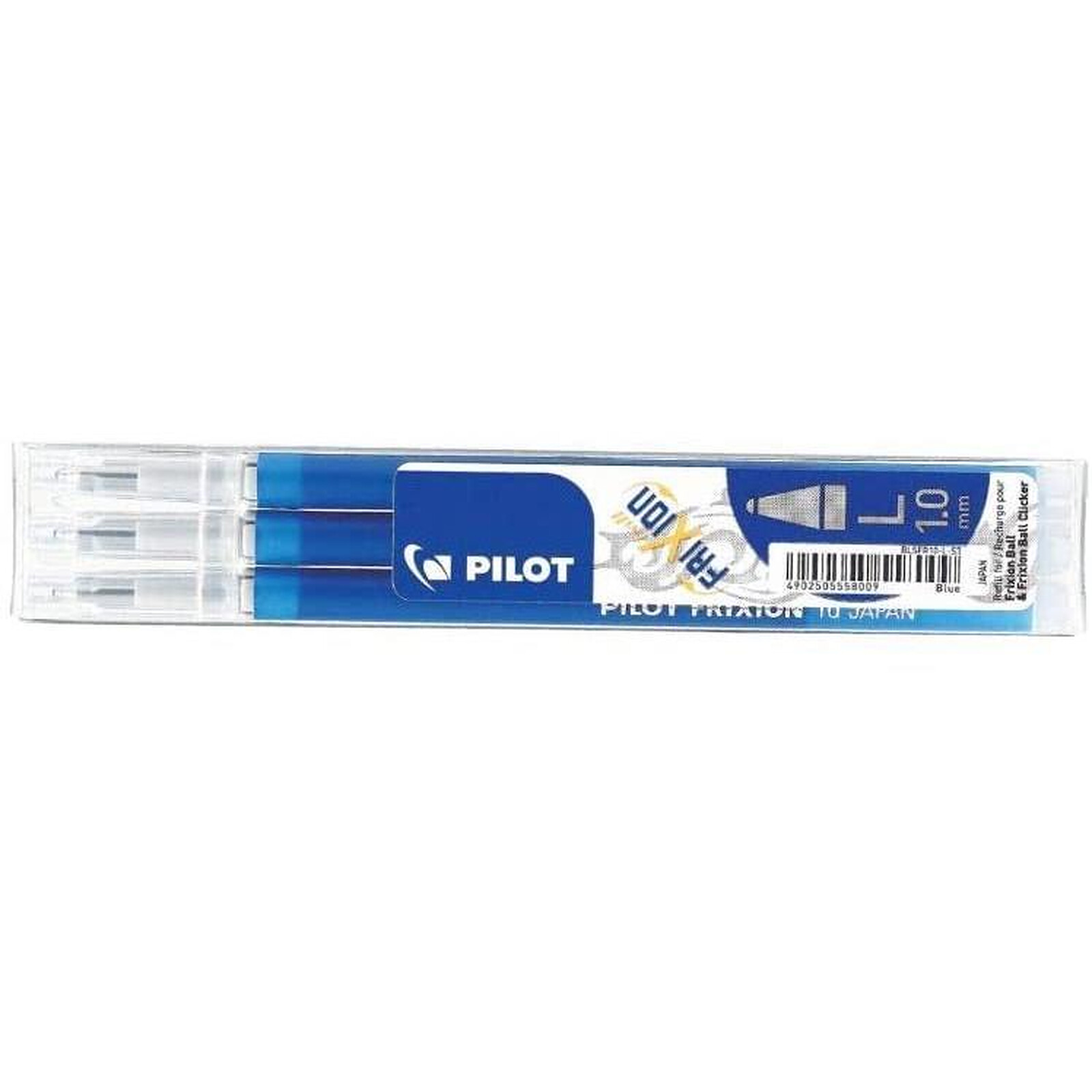 PILOT Lot de 3 Recharges pour stylo roller FRIXION BALL 10 Pointe large bleu  - Stylo & feutre - LDLC