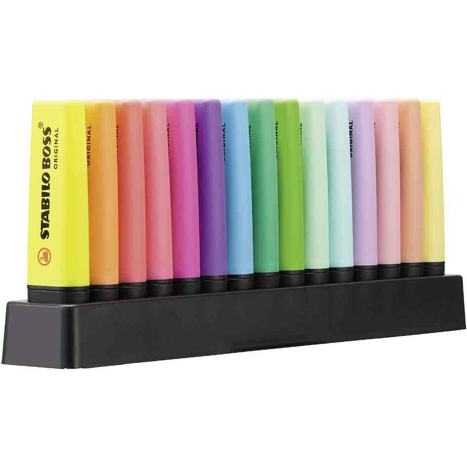 Surligneur pastel STABILO BOSS ORIGINAL Pastel - Pochette de 6 Surligneurs  pastels, Coloris assortis : : Fournitures de bureau