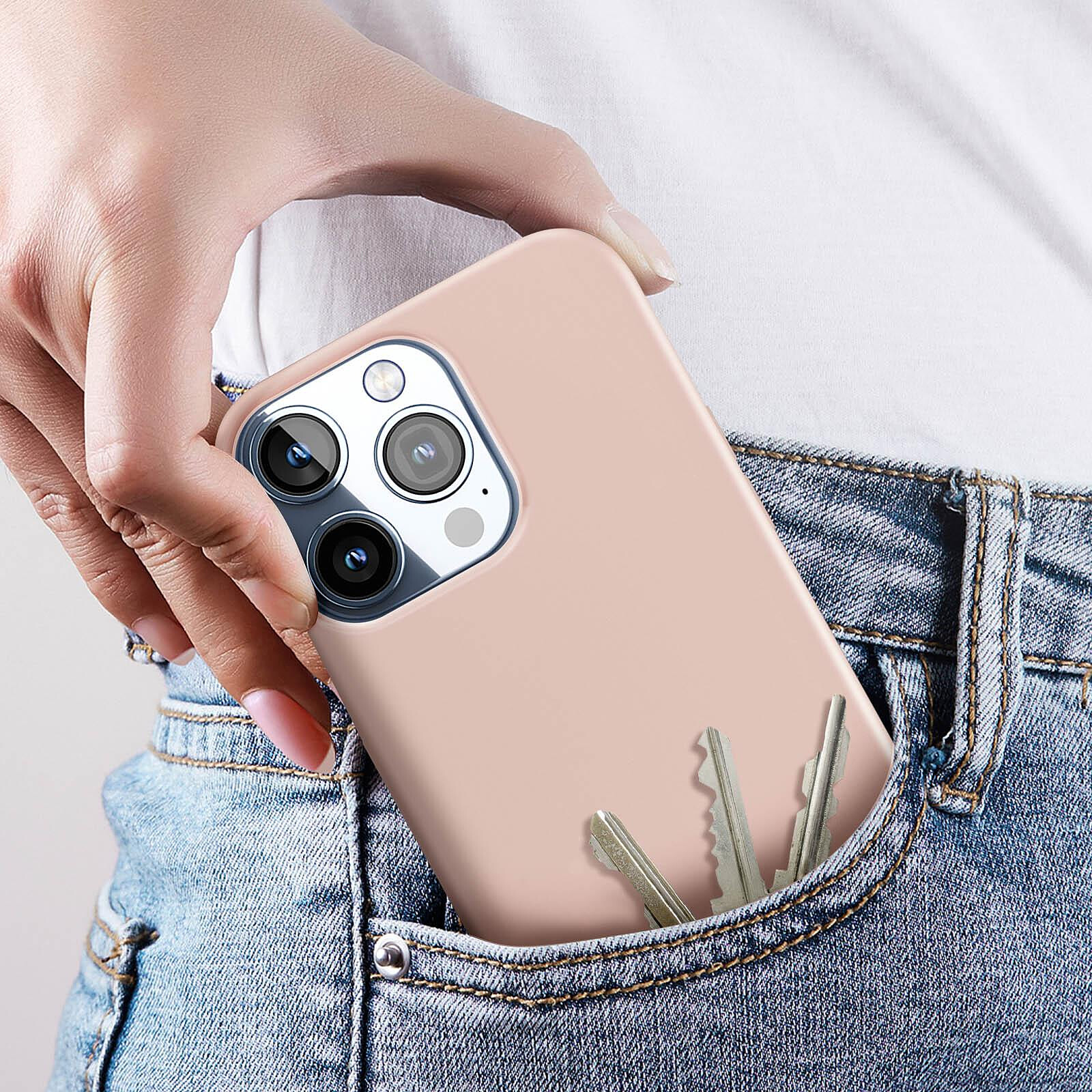 Avizar Coque MagSafe pour iPhone 13 Silicone Protection Caméra Contour  Chromé Bleu Clair - Coque téléphone - LDLC