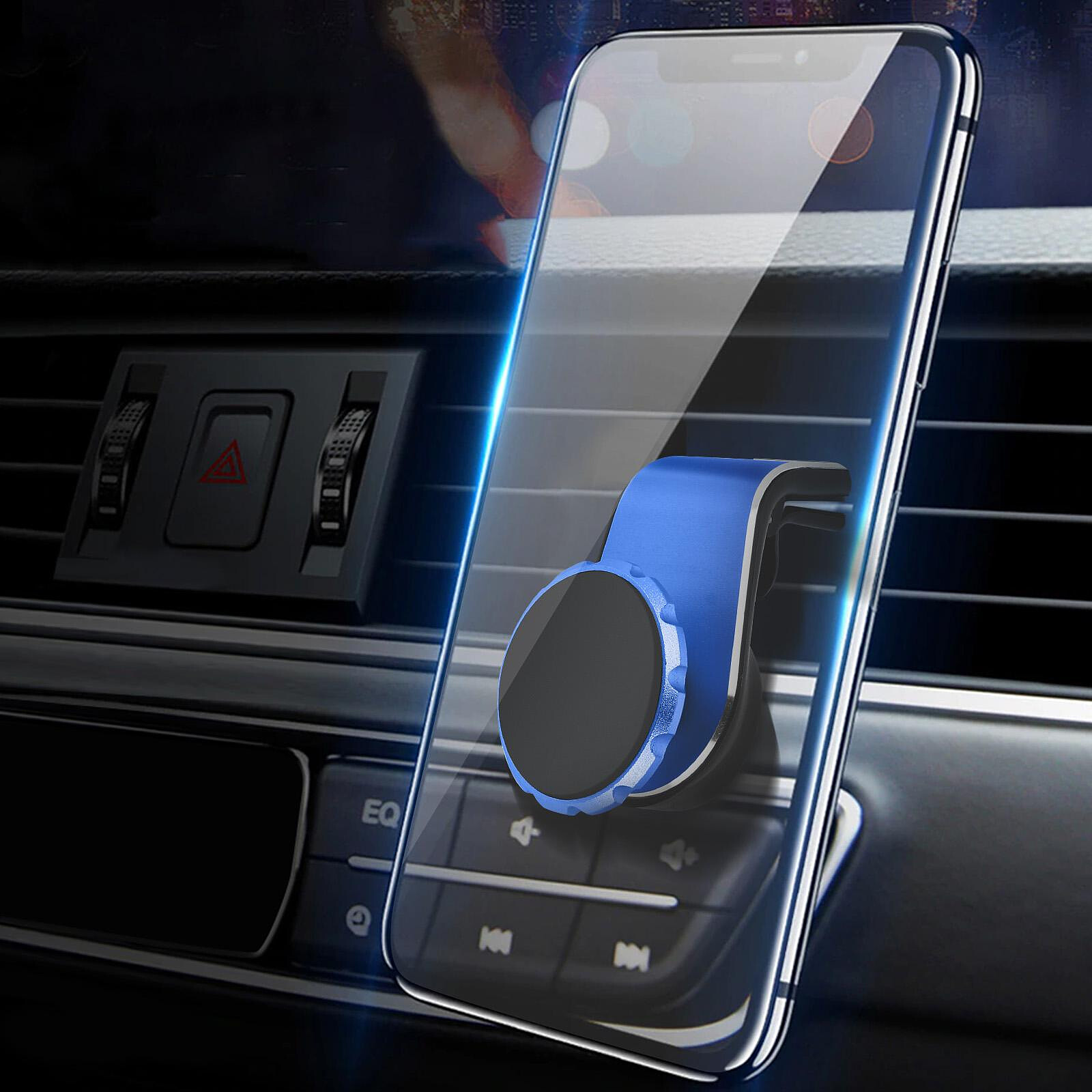 Avizar Support voiture Smartphone Système aimanté Fixation grille d'aération  - Bleu - Support voiture - LDLC