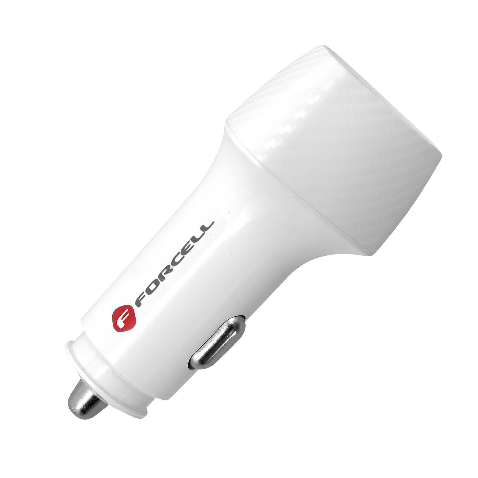 Forcell Chargeur Voiture USB + USB-C Puissance 38W Power Delivery 3.0 Quick  Charge 3.0 blanc Carbone - Chargeur allume-cigare - LDLC