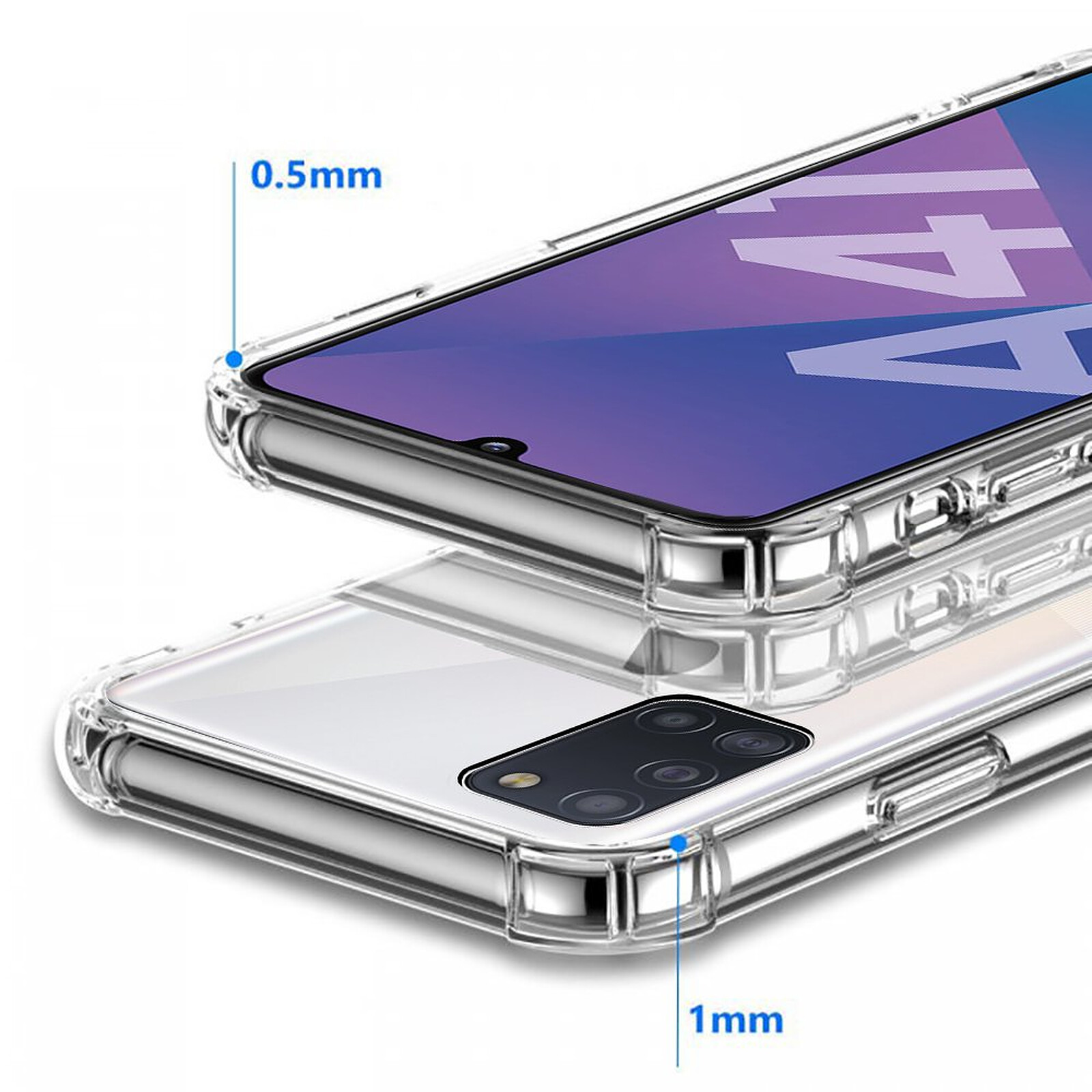 Evetane Coque Samsung Galaxy A41 Antichoc Silicone + 2 Vitres en