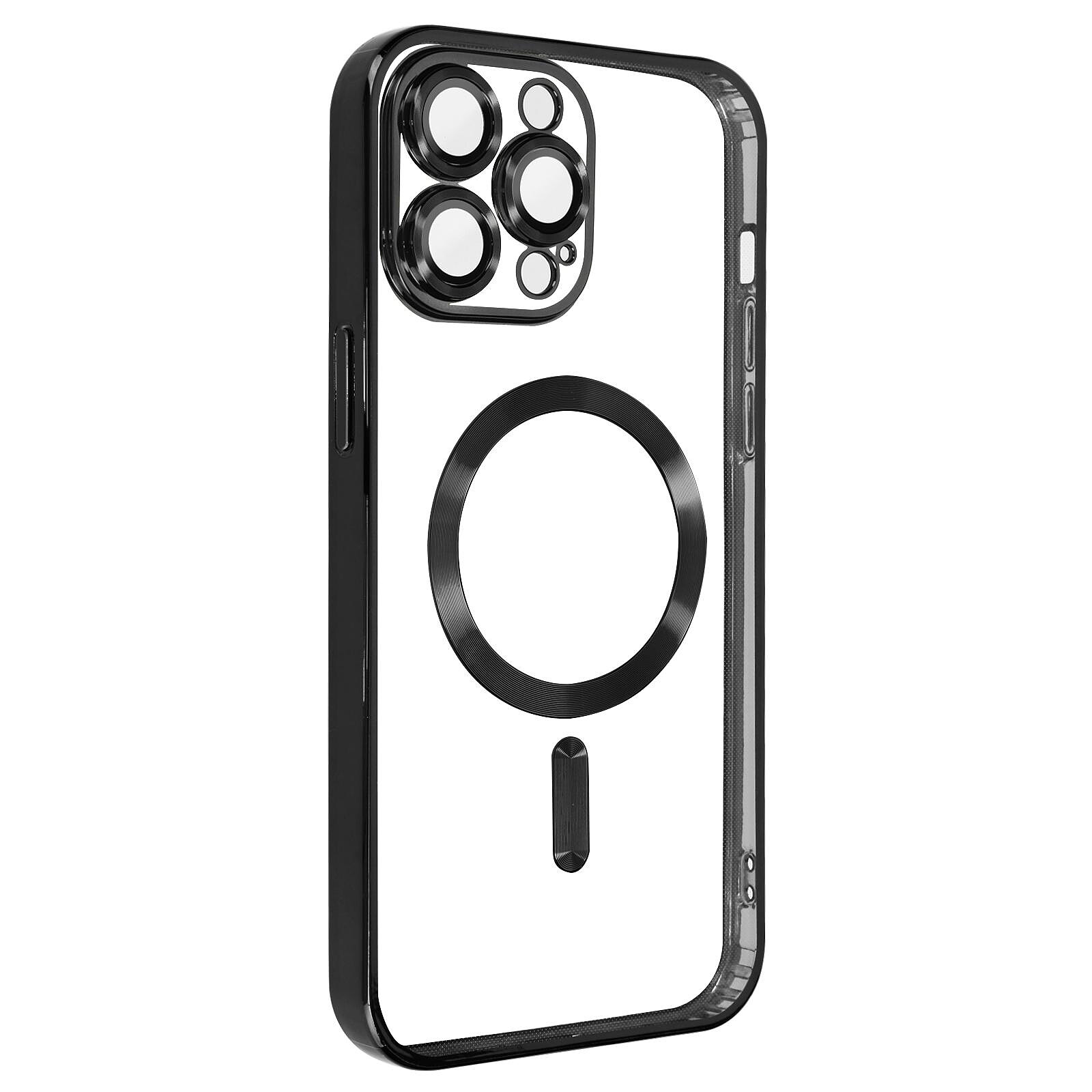 Coque silicone touch avec protection caméra noir pour IPhone 13 pro max