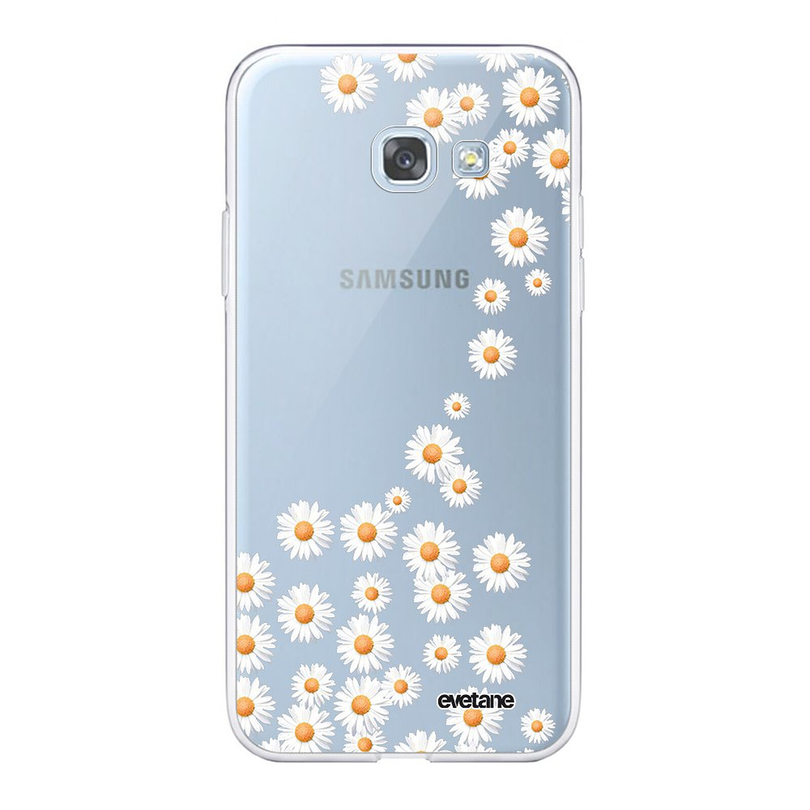EVETANE Coque Samsung Galaxy A5 2017 360 intégrale transparente Marguerite Tendance