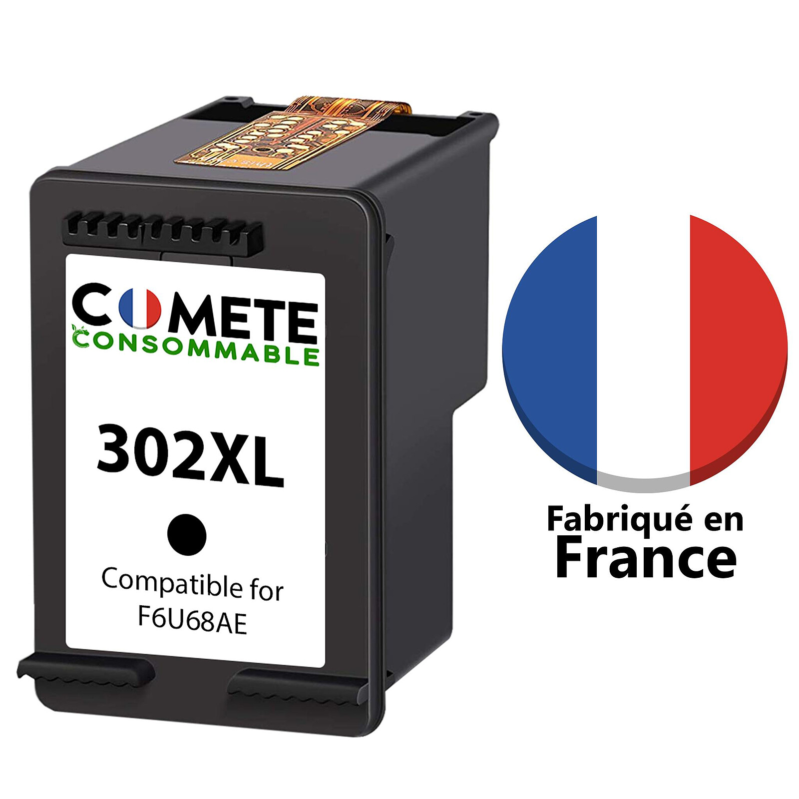 Cartouche compatible HP 302XL - noir - La cartouche Française