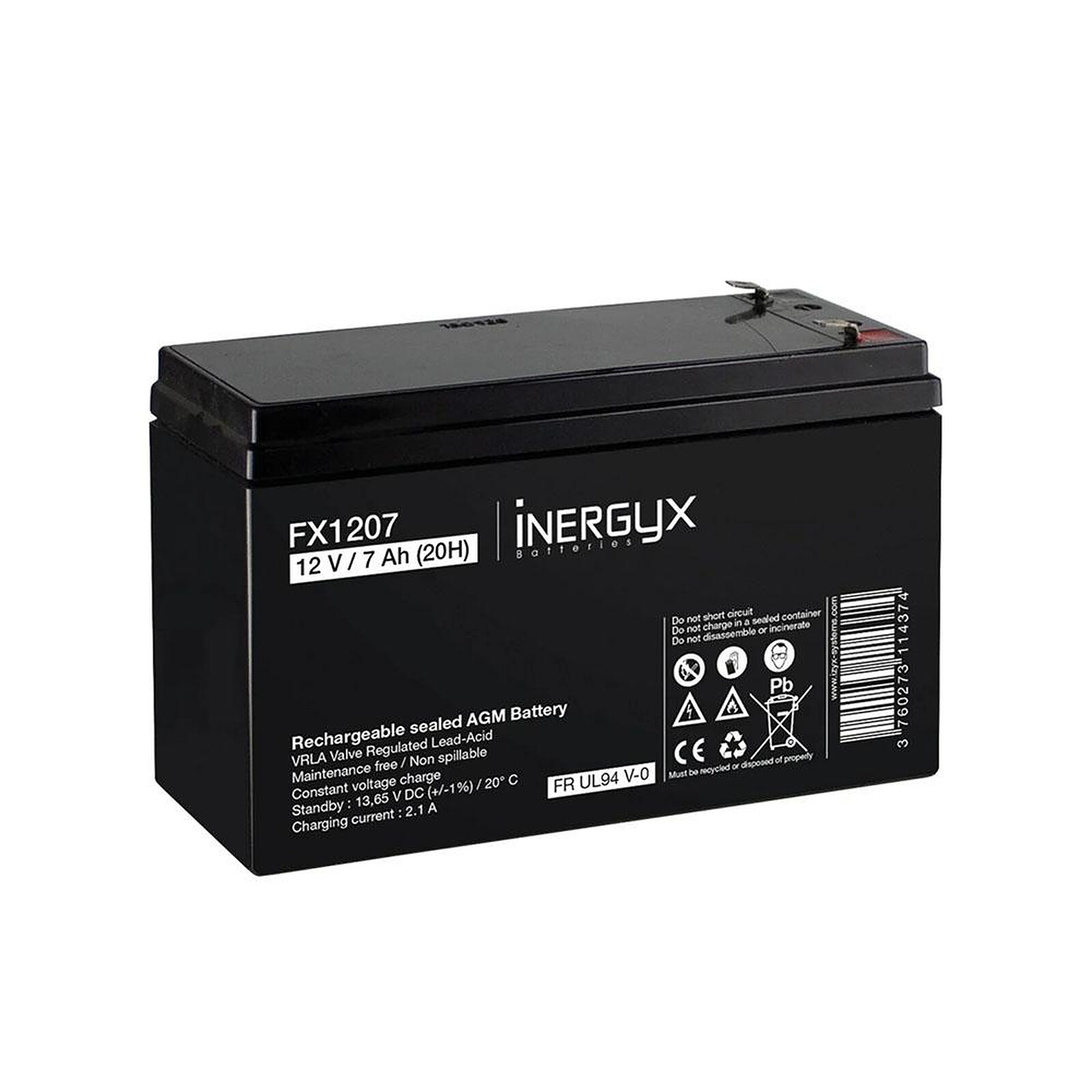 Izyx - Batterie rechargeable 12V/ 7AH FX1207 - Automatismes - LDLC