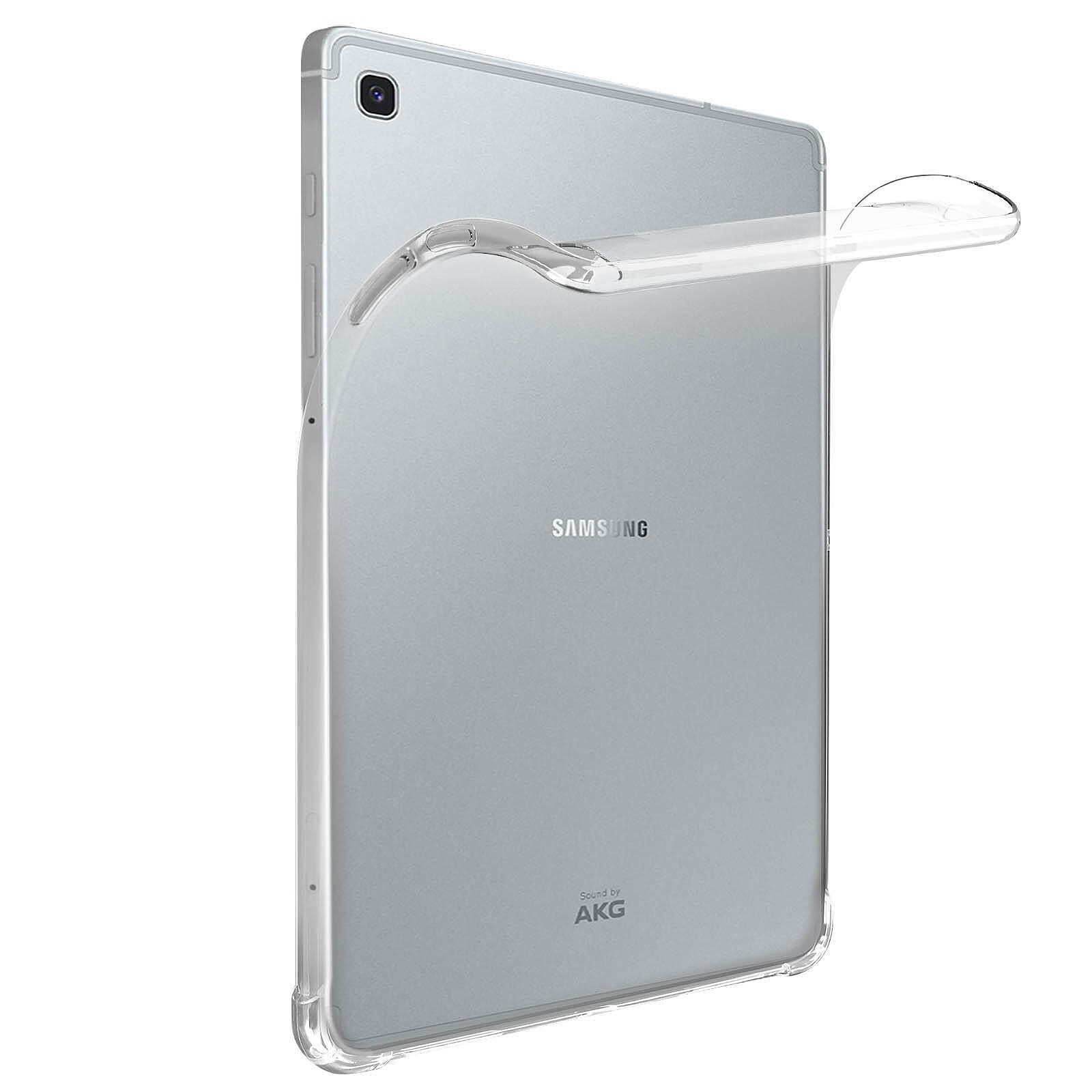 Housse Tablette Avizar Coque pour Samsung Galaxy Tab A9 Silicone Gel Souple  avec Verre Trempé Dureté 9H Transparent