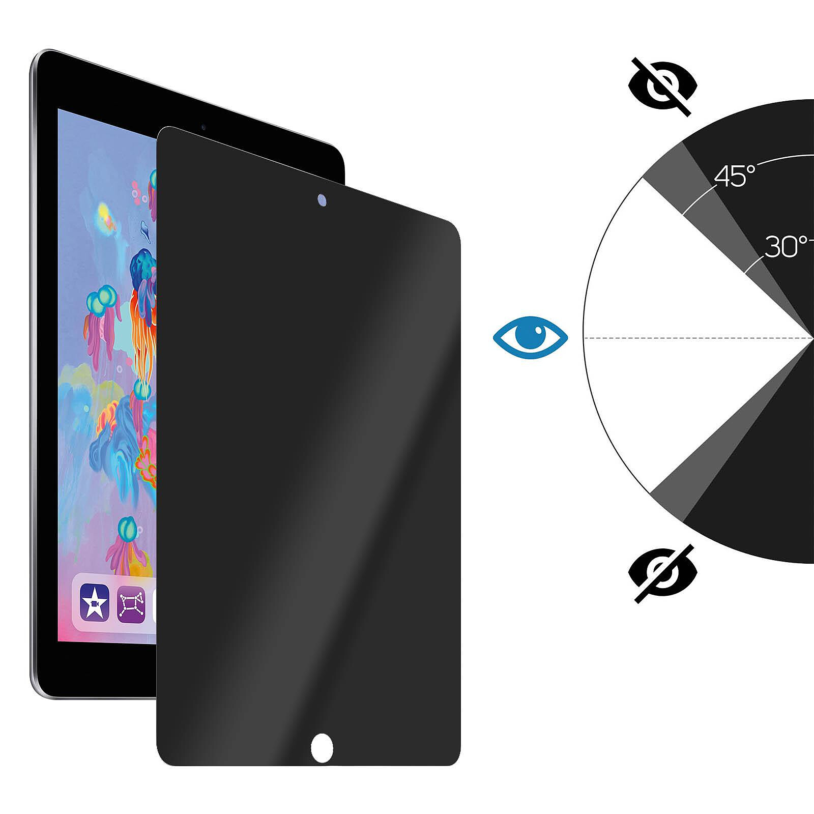 Avizar Film iPad 2018 / 9.7 2017 / Air 2 / Air / 5 Protection Ecran  Anti-espion Noir - Film protecteur tablette - LDLC
