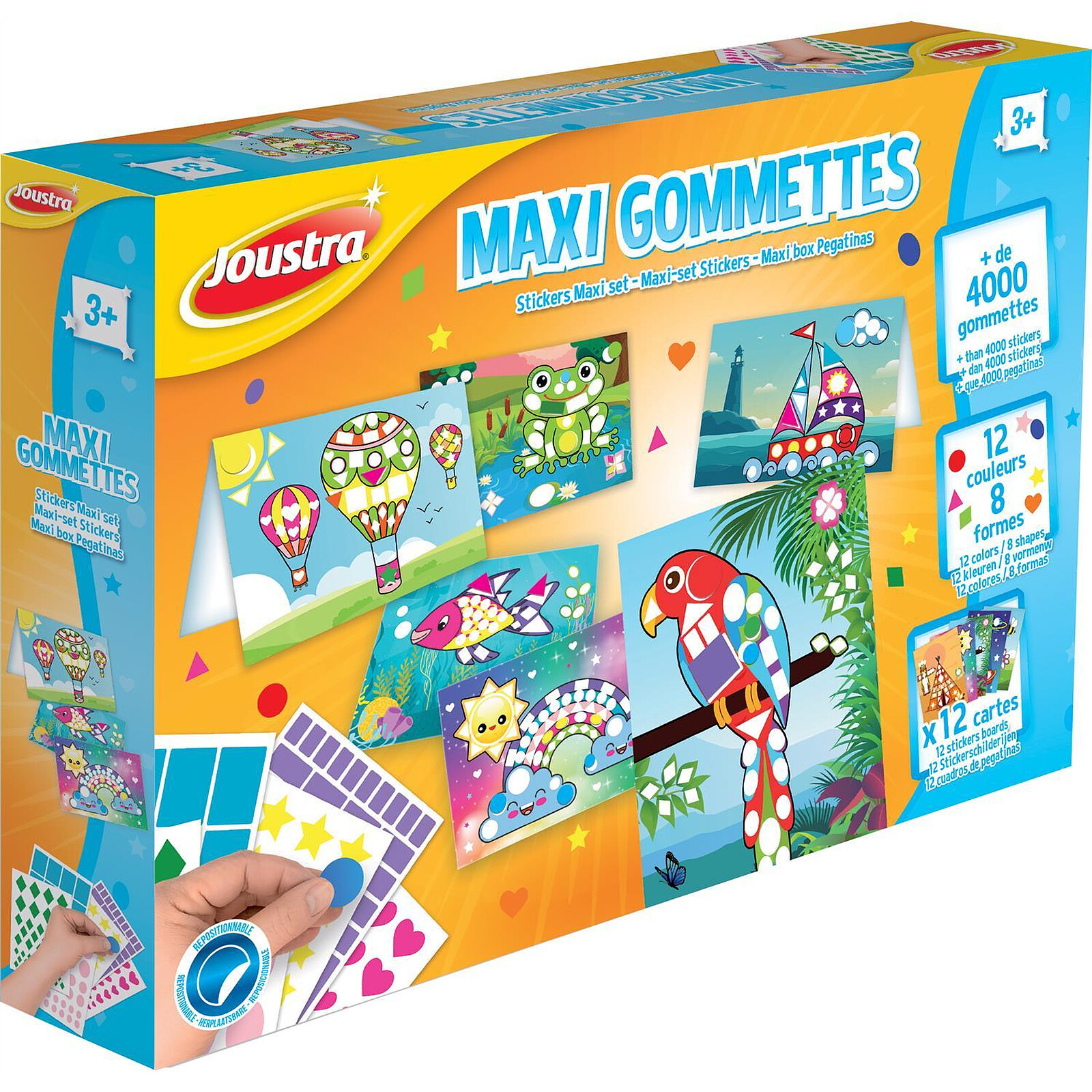 JOUSTRA Kit Créatif Maxi Gommettes et Cartes d'Activités - 4000