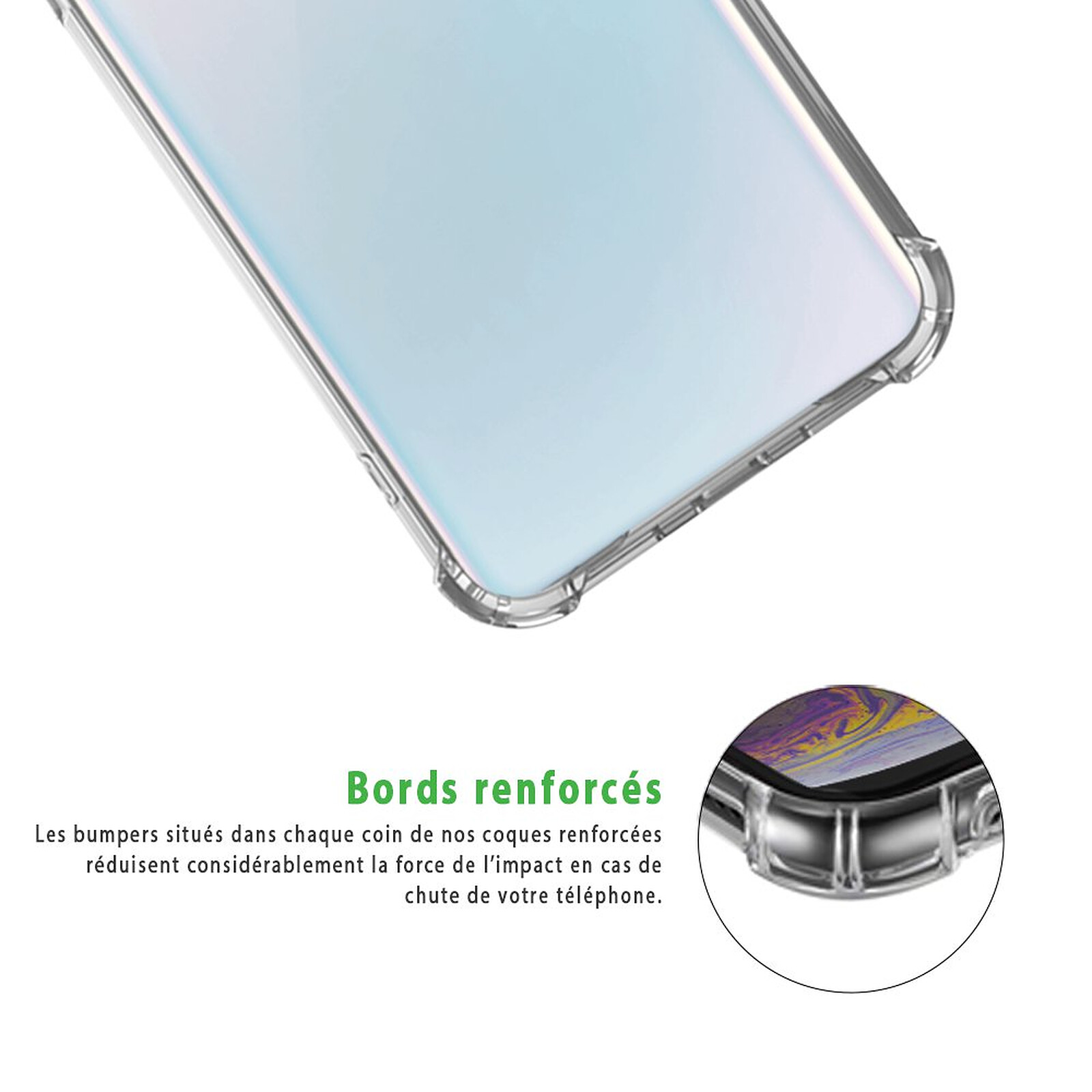 Evetane Coque Samsung Galaxy S10e Antichoc Silicone + 2 Vitres en