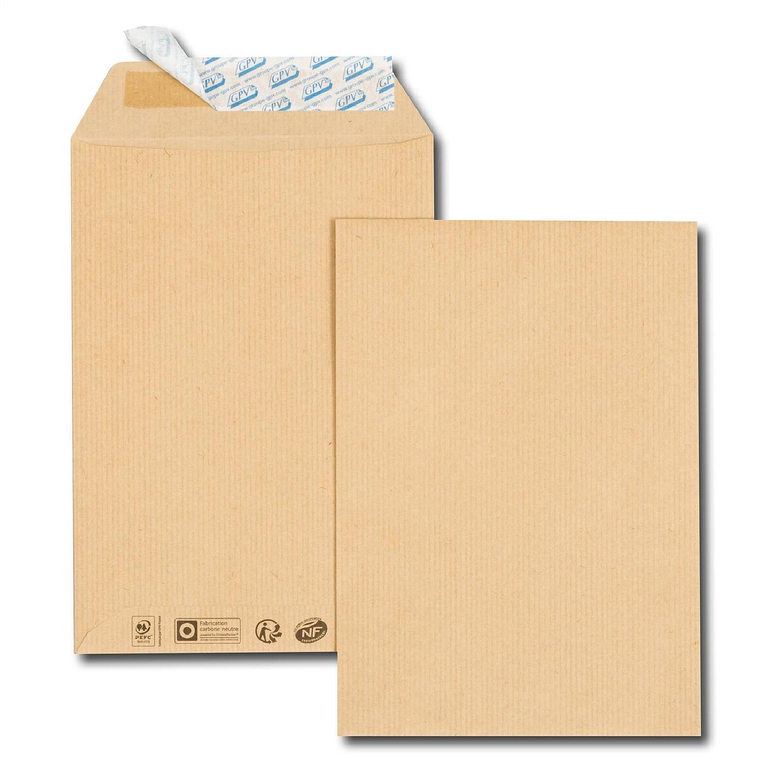 GPV Paquet de 10 pochettes kraft brun B5 176x250 85 g/m² bande de  protection - Enveloppe - LDLC