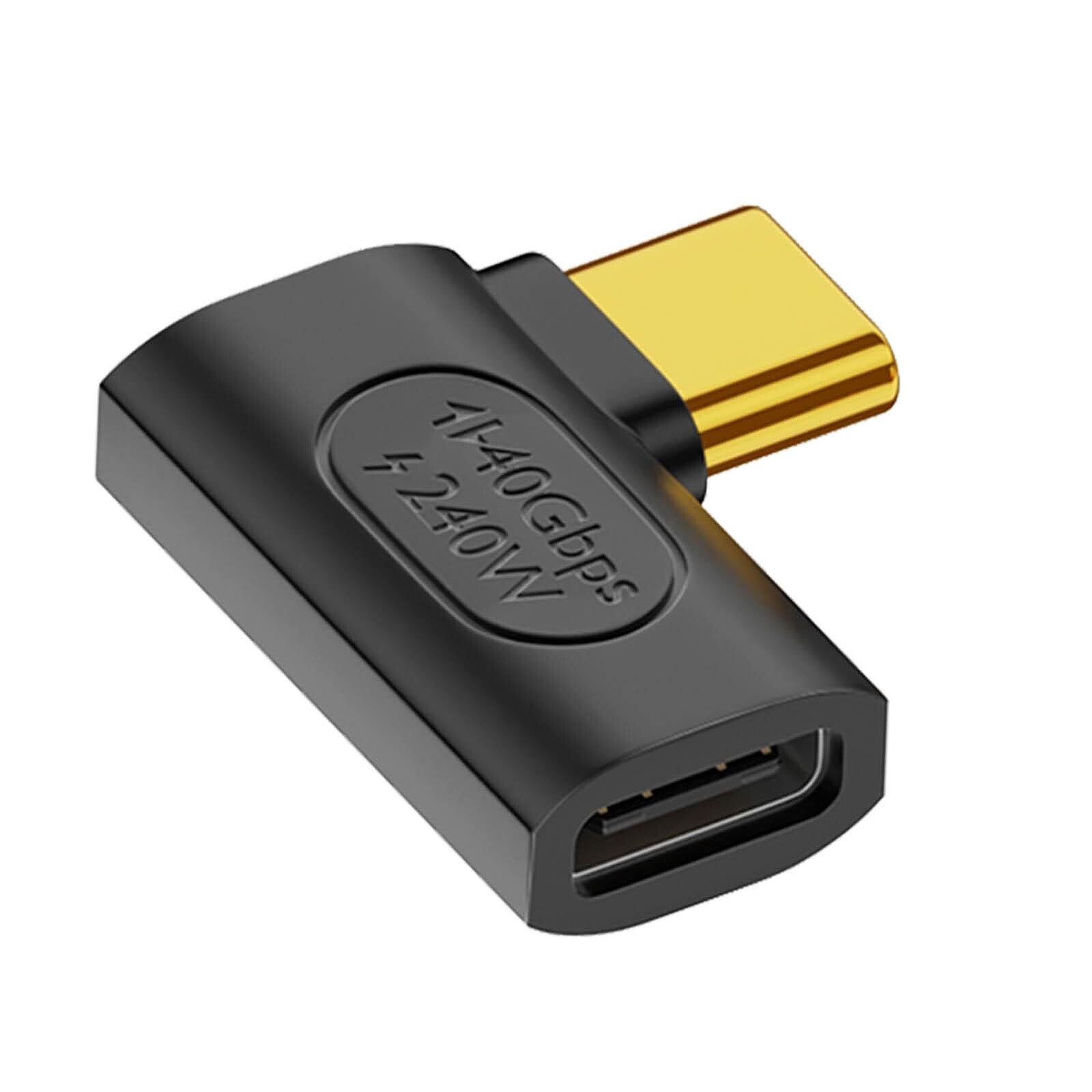 Adaptateur USB Type C vers USB Type C Charge + Synchro Coudé