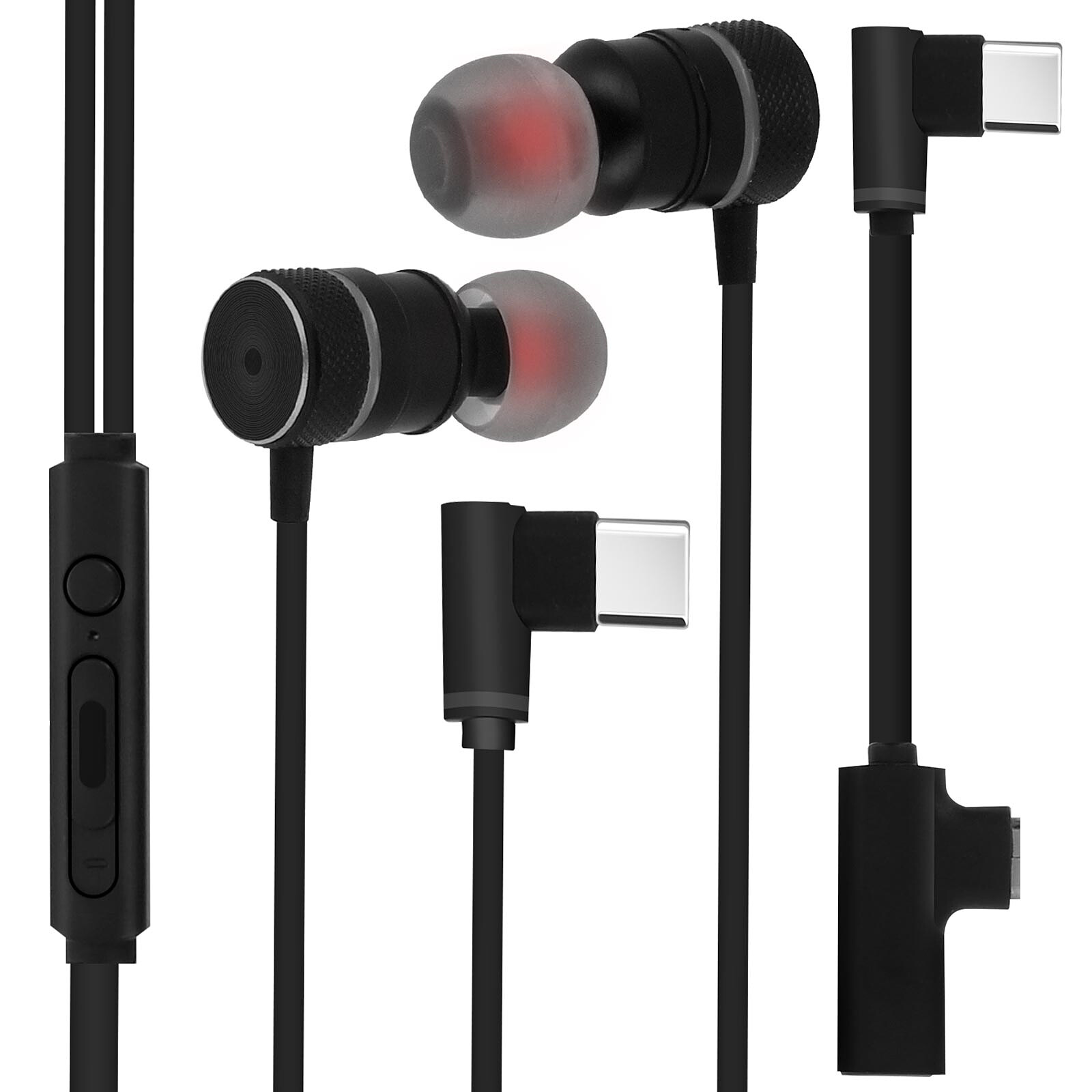 Écouteurs USB C, écouteurs USB C, écouteurs YUANBAI USB C filaires DAC Type C  écouteurs et écouteurs intra-auriculaires à suppression de bruit 
