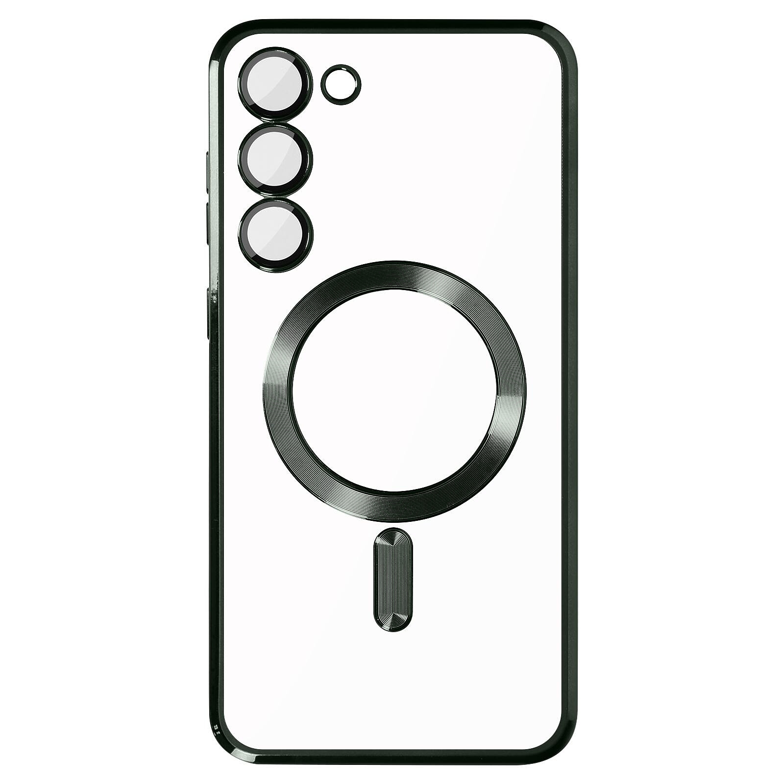 Avizar Coque MagSafe pour Samsung S23 Plus silicone protection caméra  Transparent / Vert - Coque téléphone - LDLC