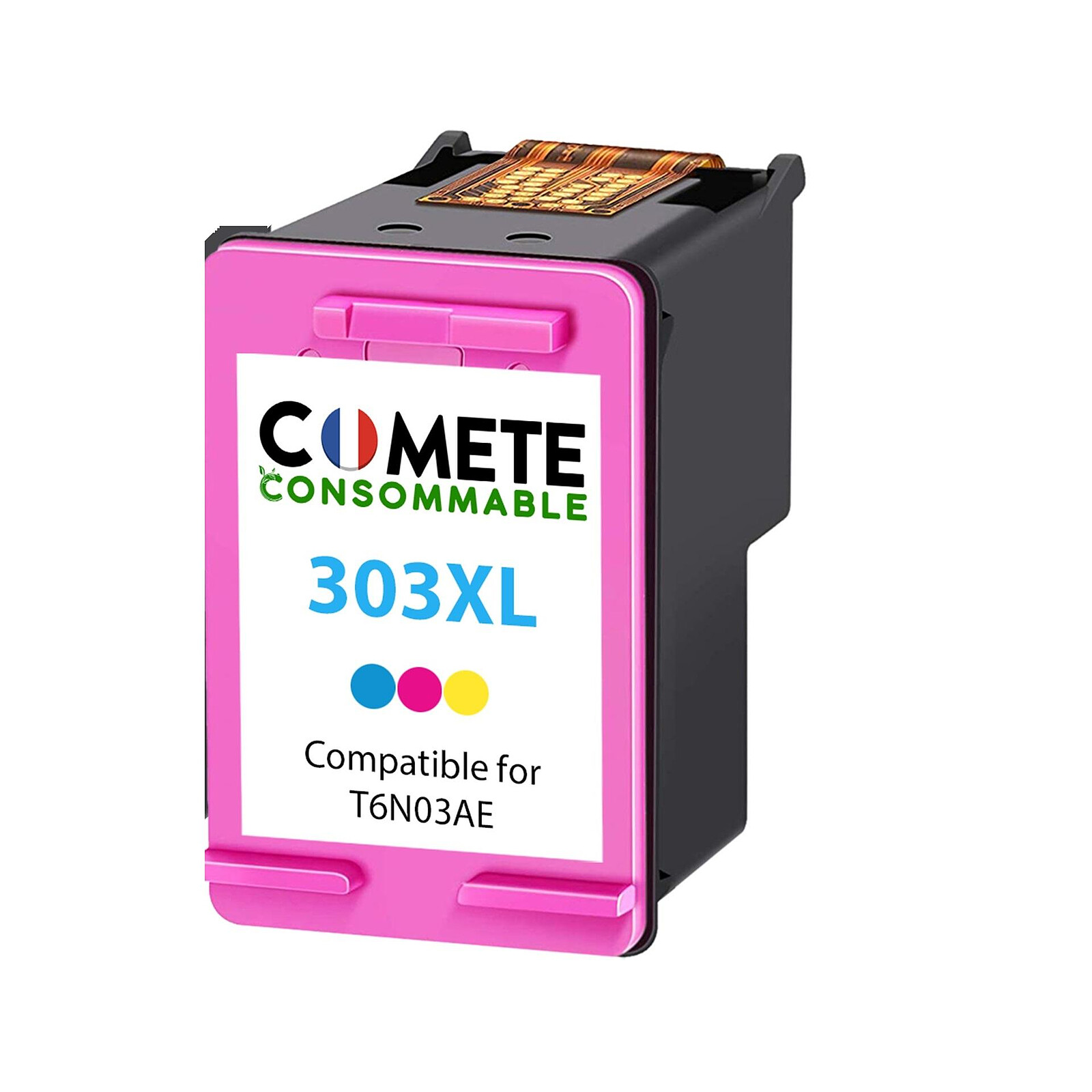 COMETE - 303XL - 1 Cartouche d’Encre Compatible pour HP 303 XL - Couleur -  Marque française
