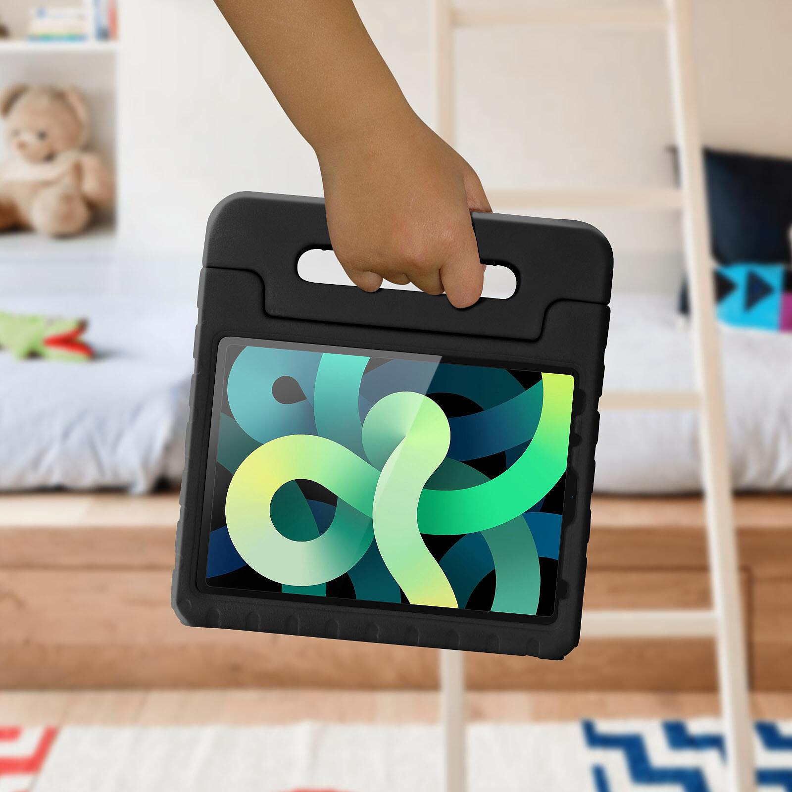 Avizar Coque pour Apple iPad Air 2020 Protection Antichoc Poignée-Support  Enfant Noir - Etui tablette - LDLC