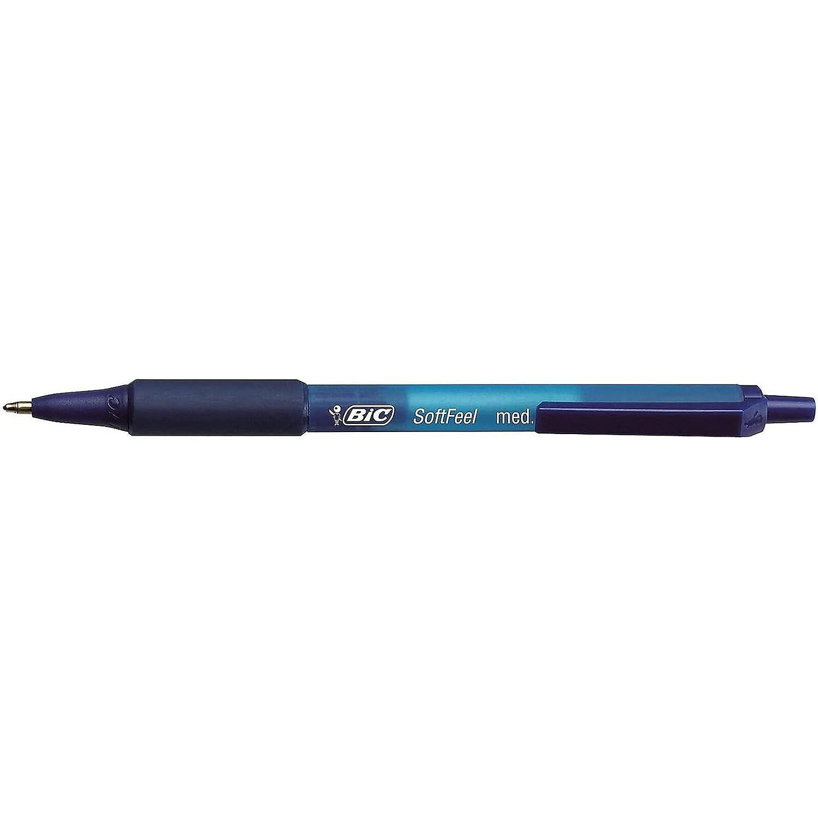 BIC Soft Feel Clic Grip stylo à bille (12 pièces) - bleu BIC