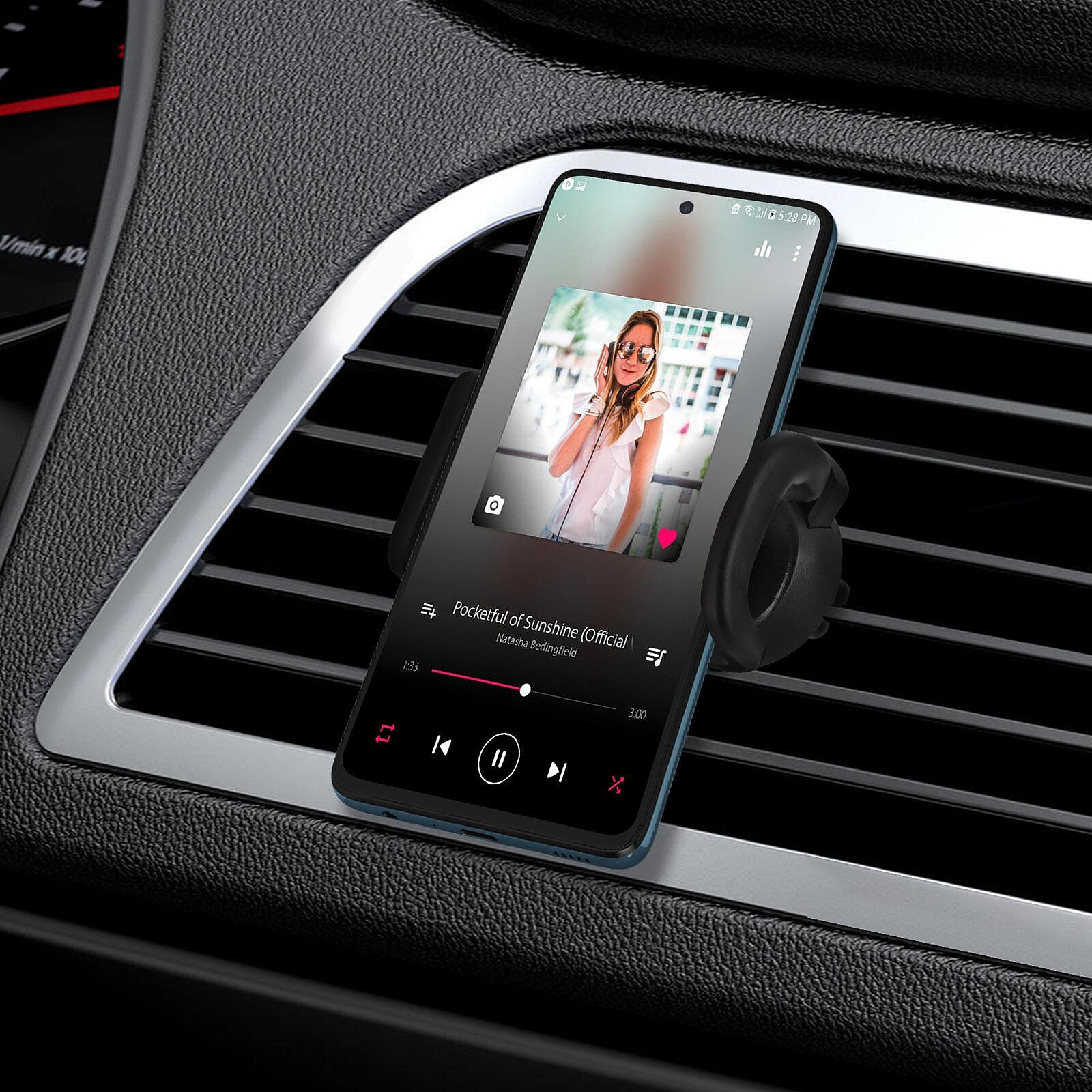 Accezz Support de téléphone pour voiture pour iPhone 14 Pro Max - Universel  - Pare-brise - Noir