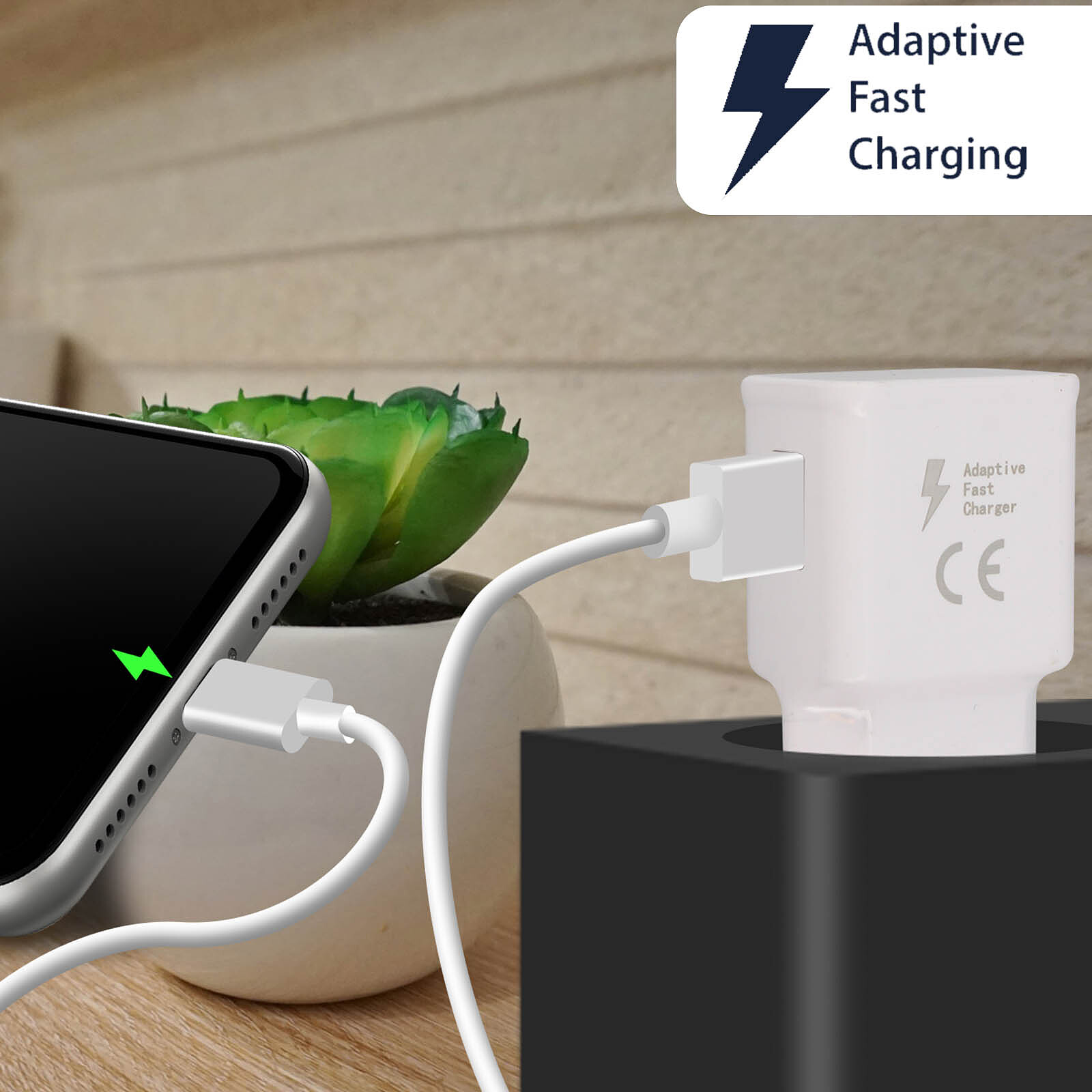 TD® Chargeur secteur usb iphone prise multi charge rapide double 4