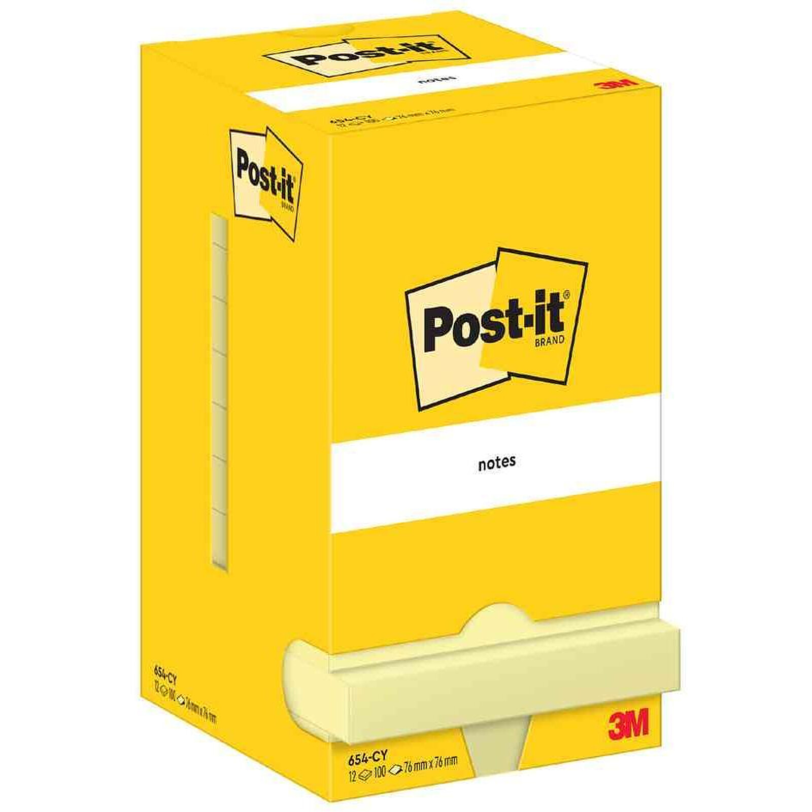 Cube Post-it Super sticky jaune pastel