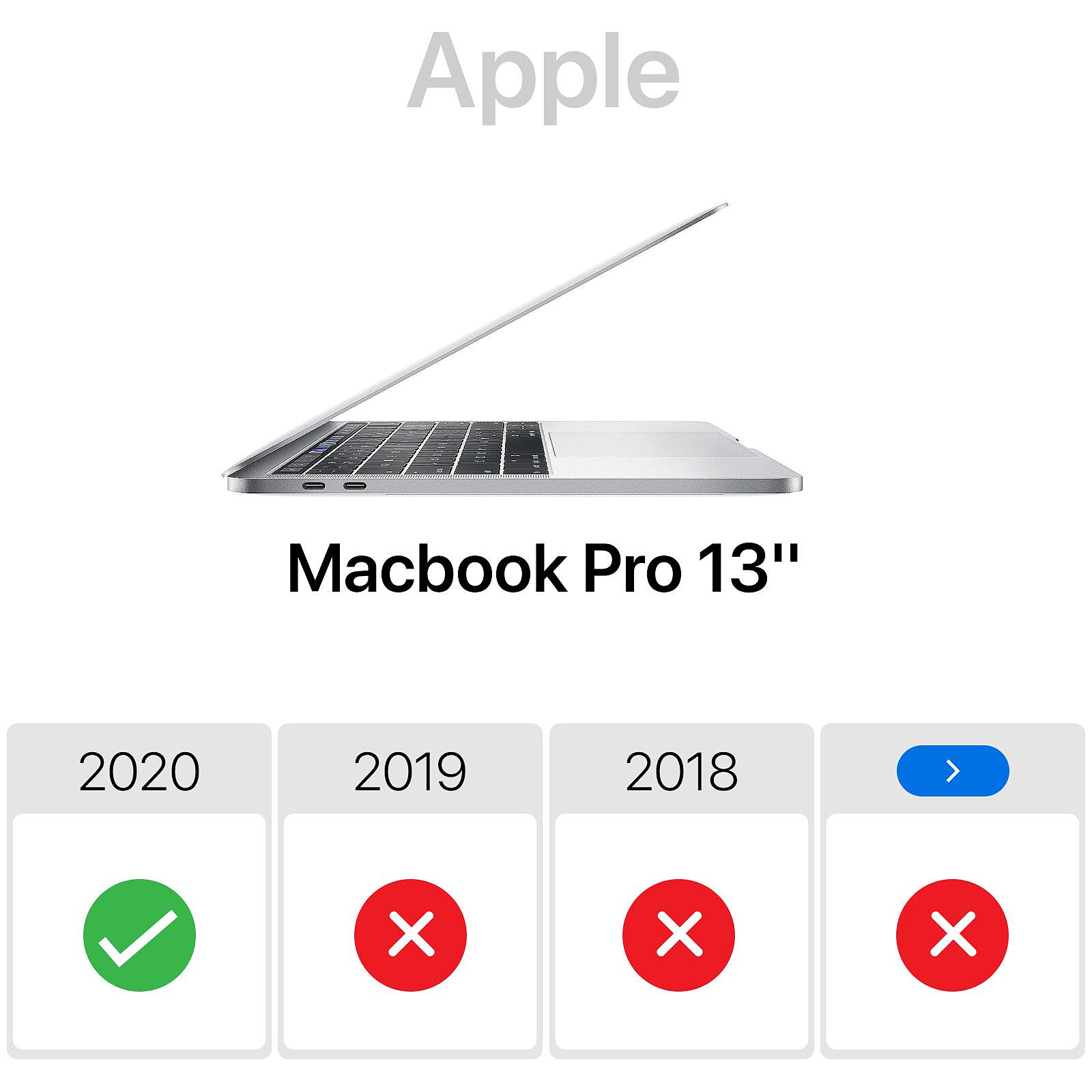 Avizar Coque pour Macbook Pro 13'' 2020 Protection Intégrale