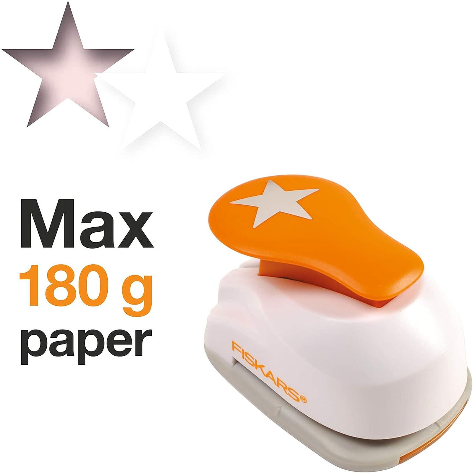 FISKARS Perforatrice à levier M 'étoile', blanc / orange