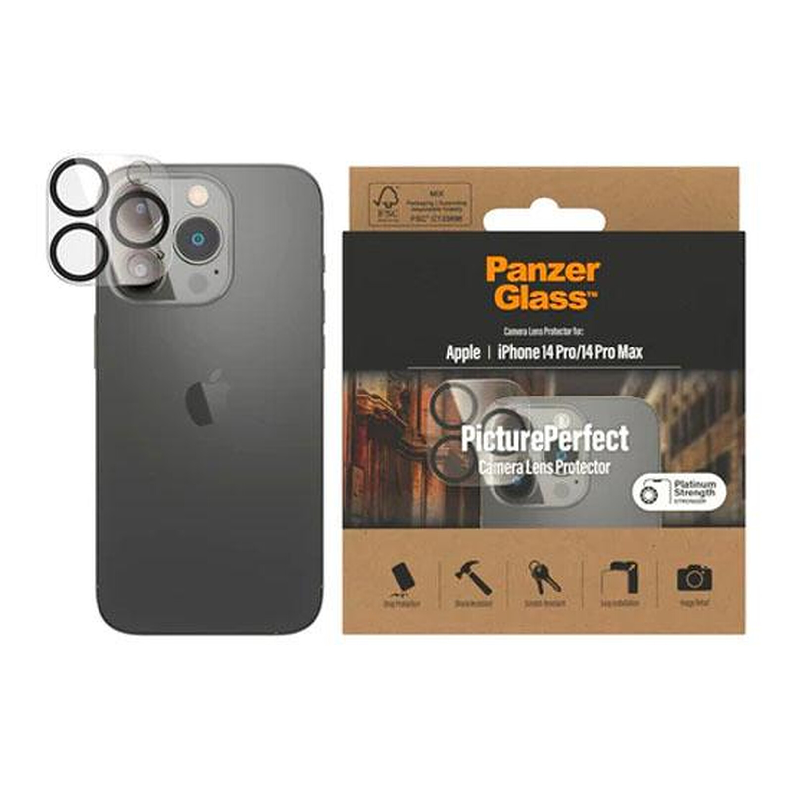 PanzerGlass Verre de protection caméra PicturePerfect pour iPhone