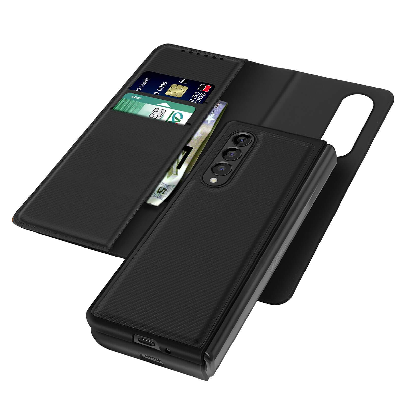 Étui de téléphone avec pochette pour cartes pour Samsung Z Flip 3
