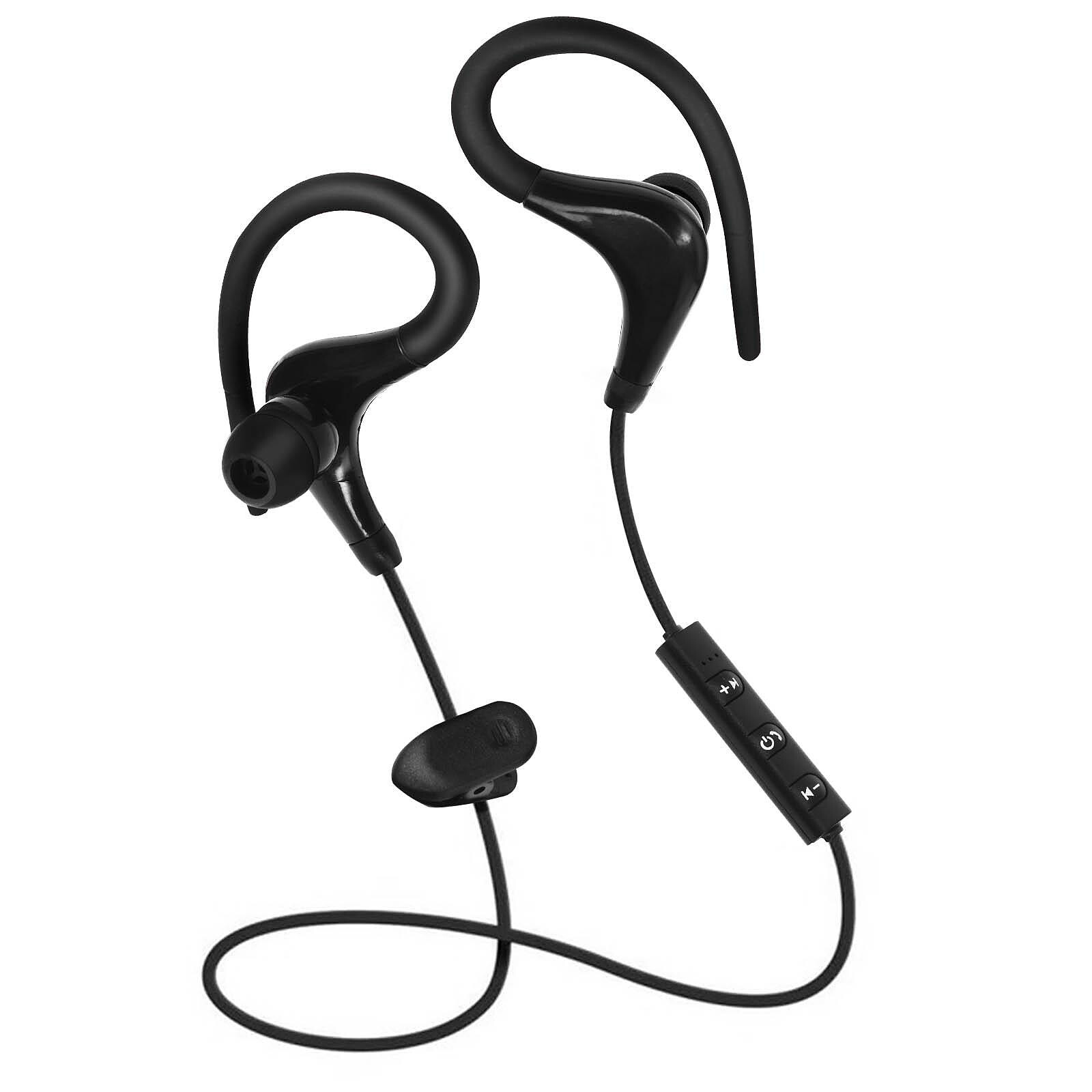 Avizar Ecouteurs Sport Bluetooth Casque Sans-fil Télécommande Micro Noir -  Kit piéton et Casque - LDLC