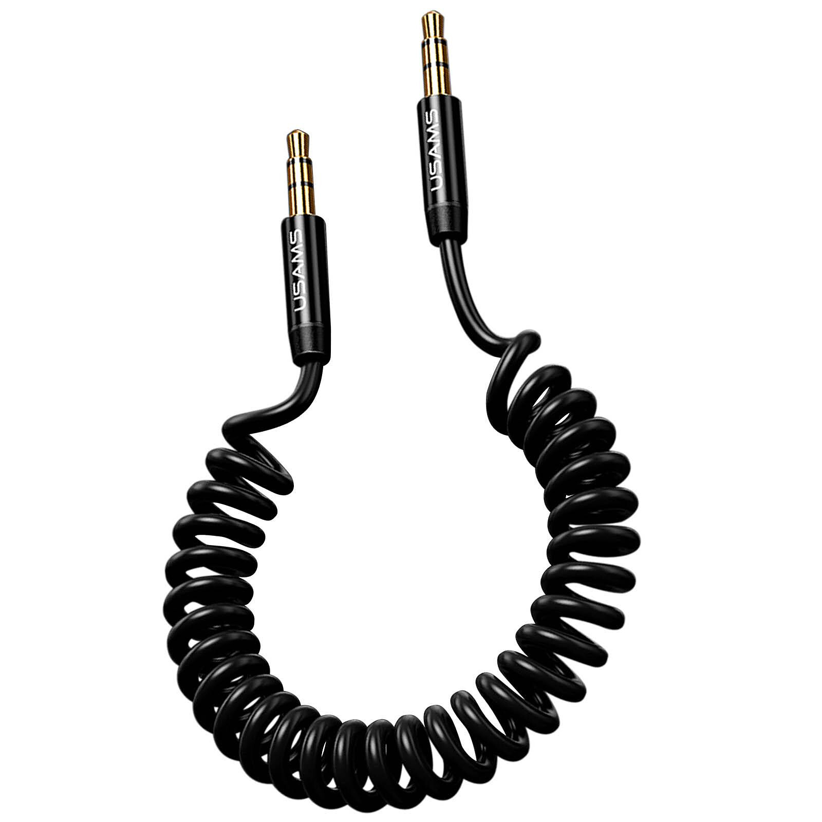 Usams Câble Audio Jack 3,5mm mâle-mâle Auxiliaire Smartphone Casque Noir -  Câble & Adaptateur - LDLC