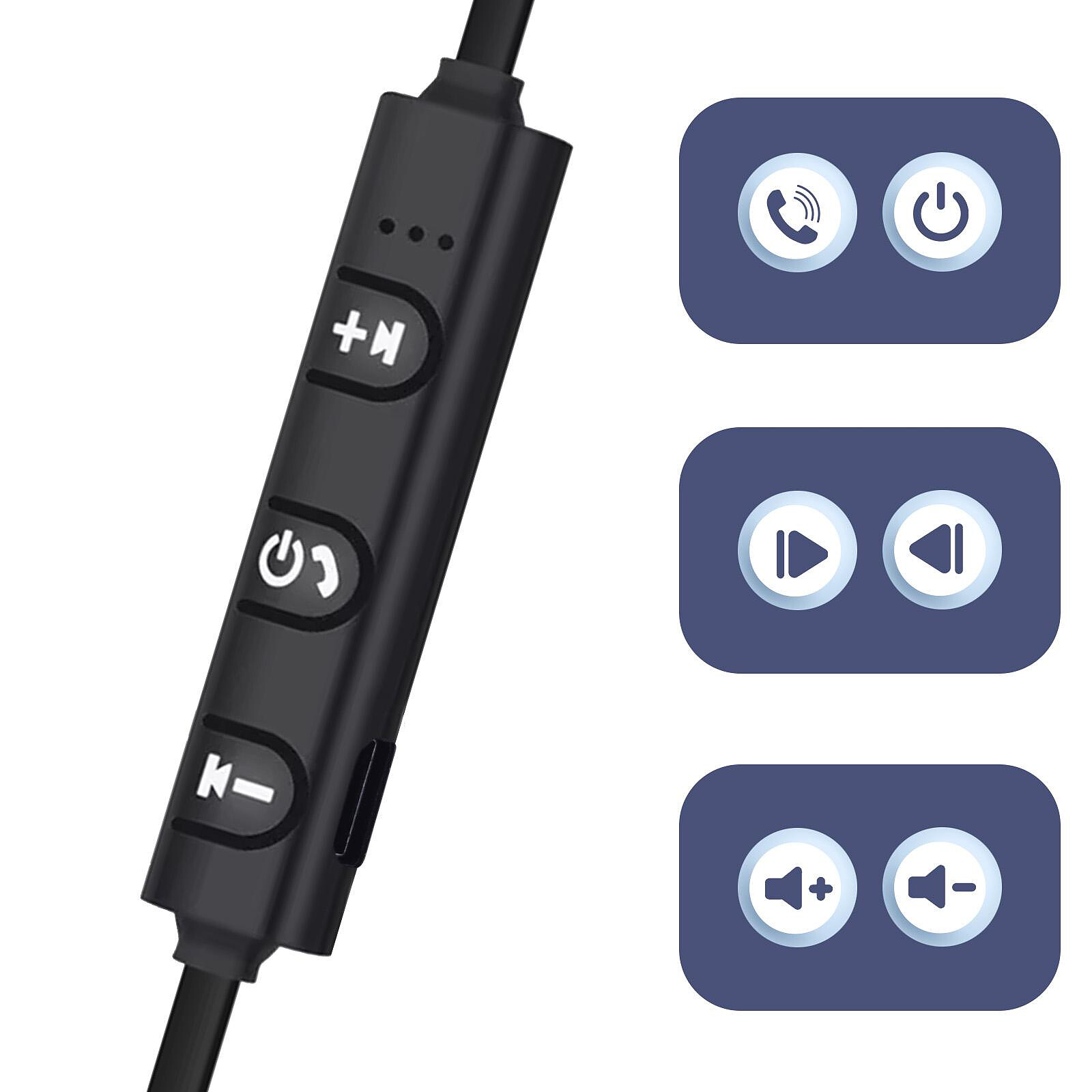 Devia Ecouteurs Sport Sans-Fil Bluetooth 5.2 Waterproof IPX4 Series POP1  Noir - Kit piéton et Casque - LDLC