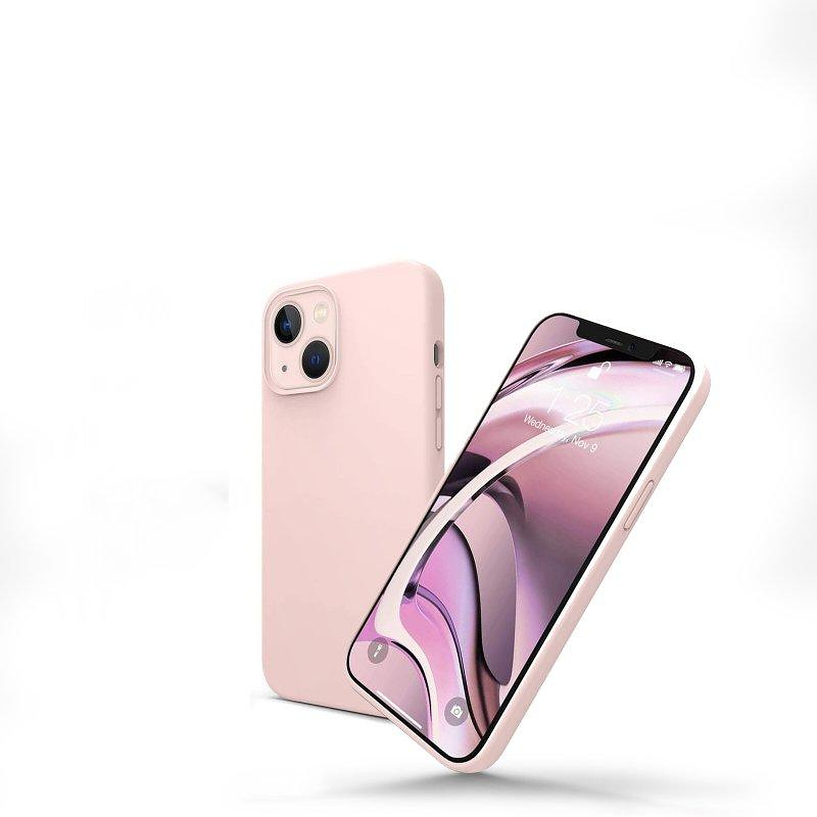 Coque iPhone 13 silicone (rose) 