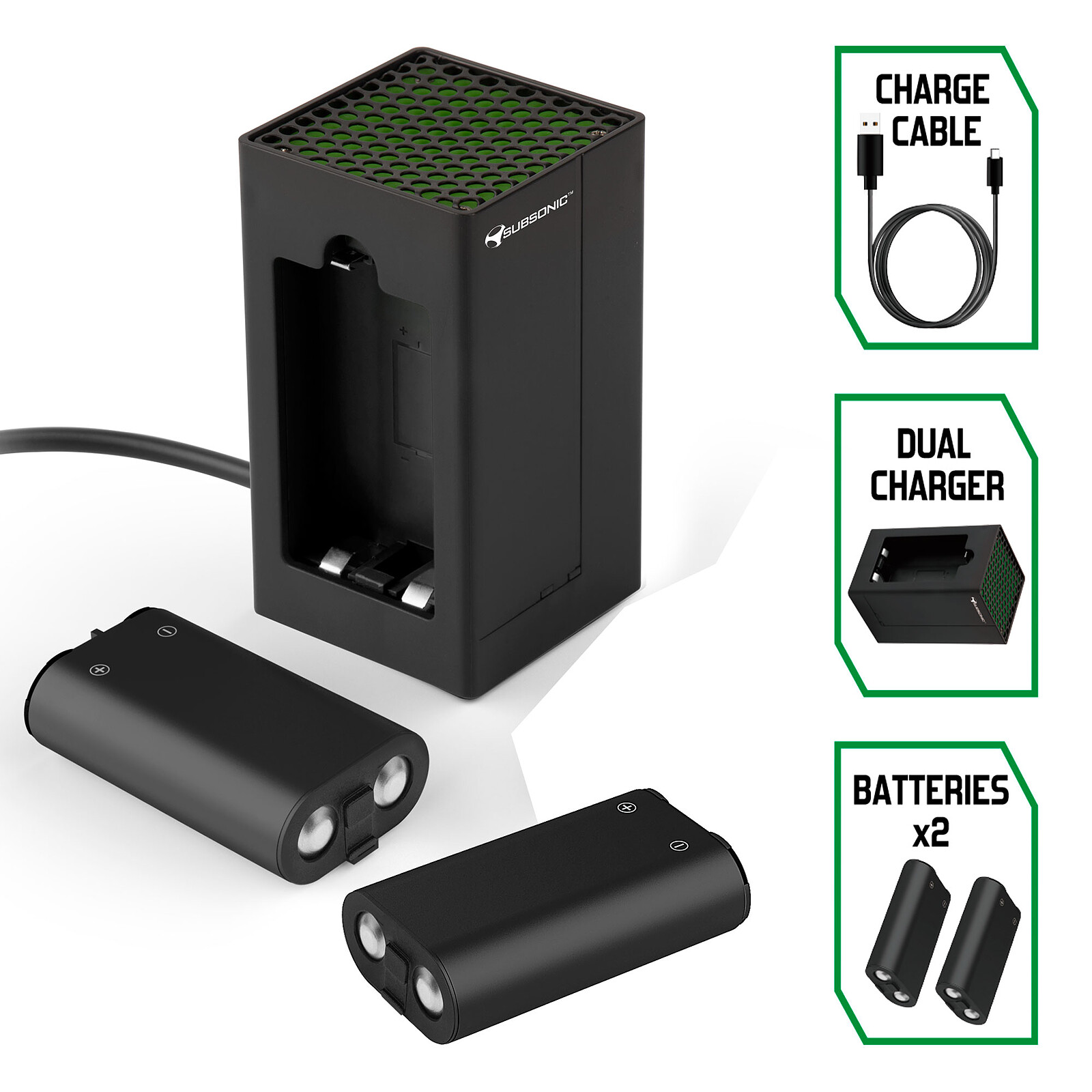 Subsonic - Pack de charge avec 2 batteries pour Xbox Serie X