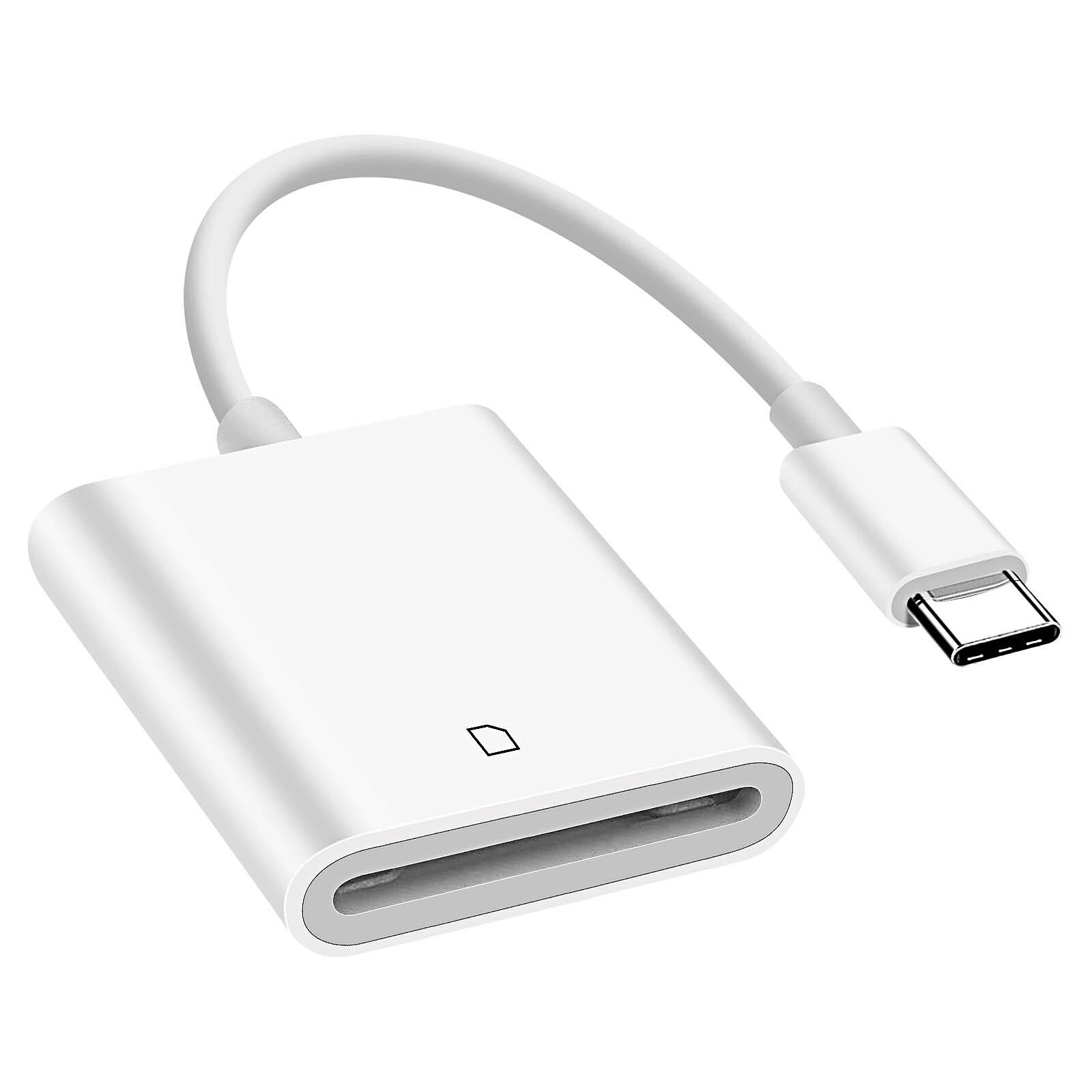 Avizar Lecteur Carte SD, Adaptateur USB-C Blanc - Câble & Adaptateur - LDLC