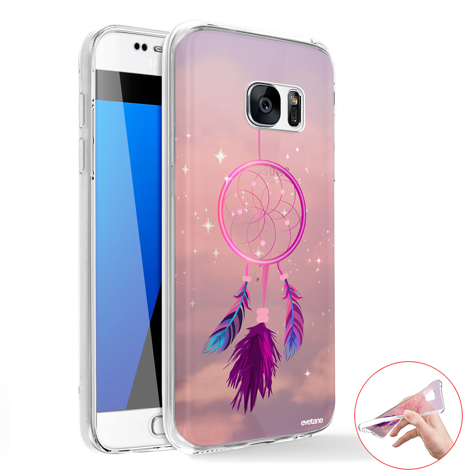 Evetane Coque Samsung Galaxy S21 Ultra 5G 360° intégrale Protection avant  et arrière silicone transparente Motif - Coque téléphone - LDLC
