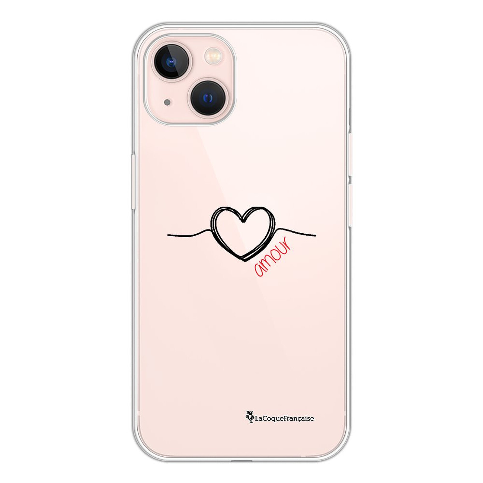 Lafunda Coque Compatible avec iPhone 13 Pro Étui avec Motif d’Amour Cœur en Silicone pour Fille et Femme Coque Antichoc en TPU Ultra Mince pour iPhone 13 Pro Noir 