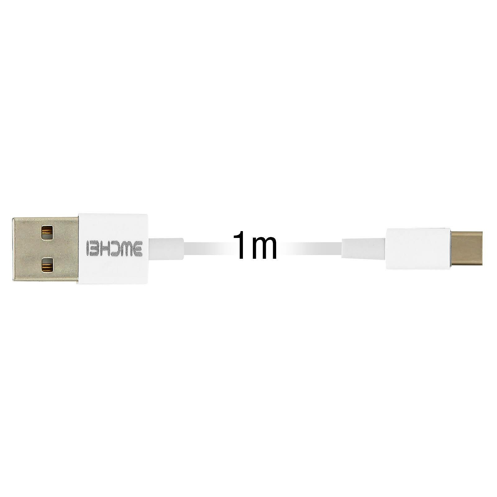 Avizar Chargeur USB Secteur Universel 2.1A + Câble USB type C Charge &  Synchro Blanc - Chargeur téléphone - LDLC