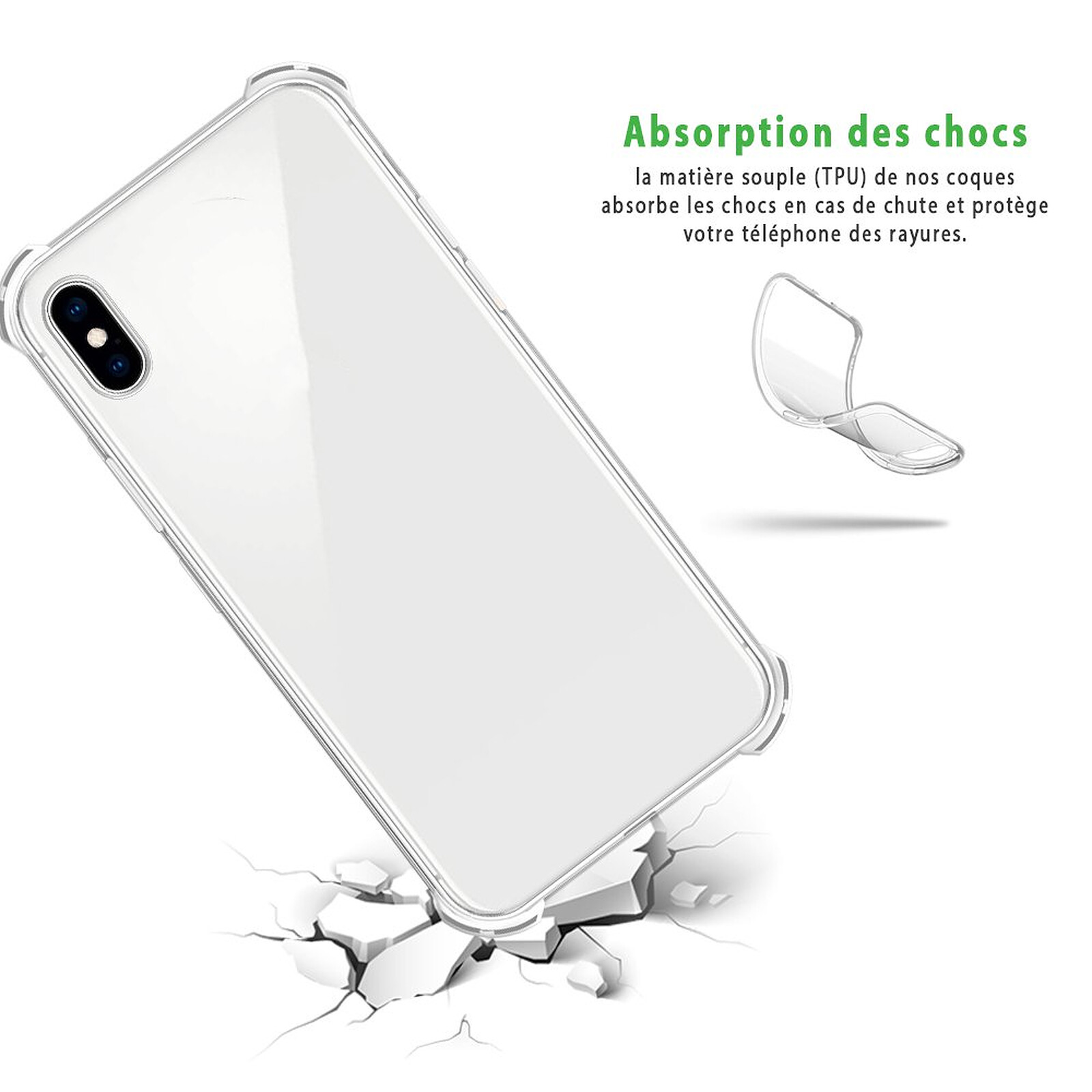 Coque iPhone 15 Pro Max Antichoc Silicone bords renforcés + 2 Vitres en  verre trempé Protection écran - Coquediscount